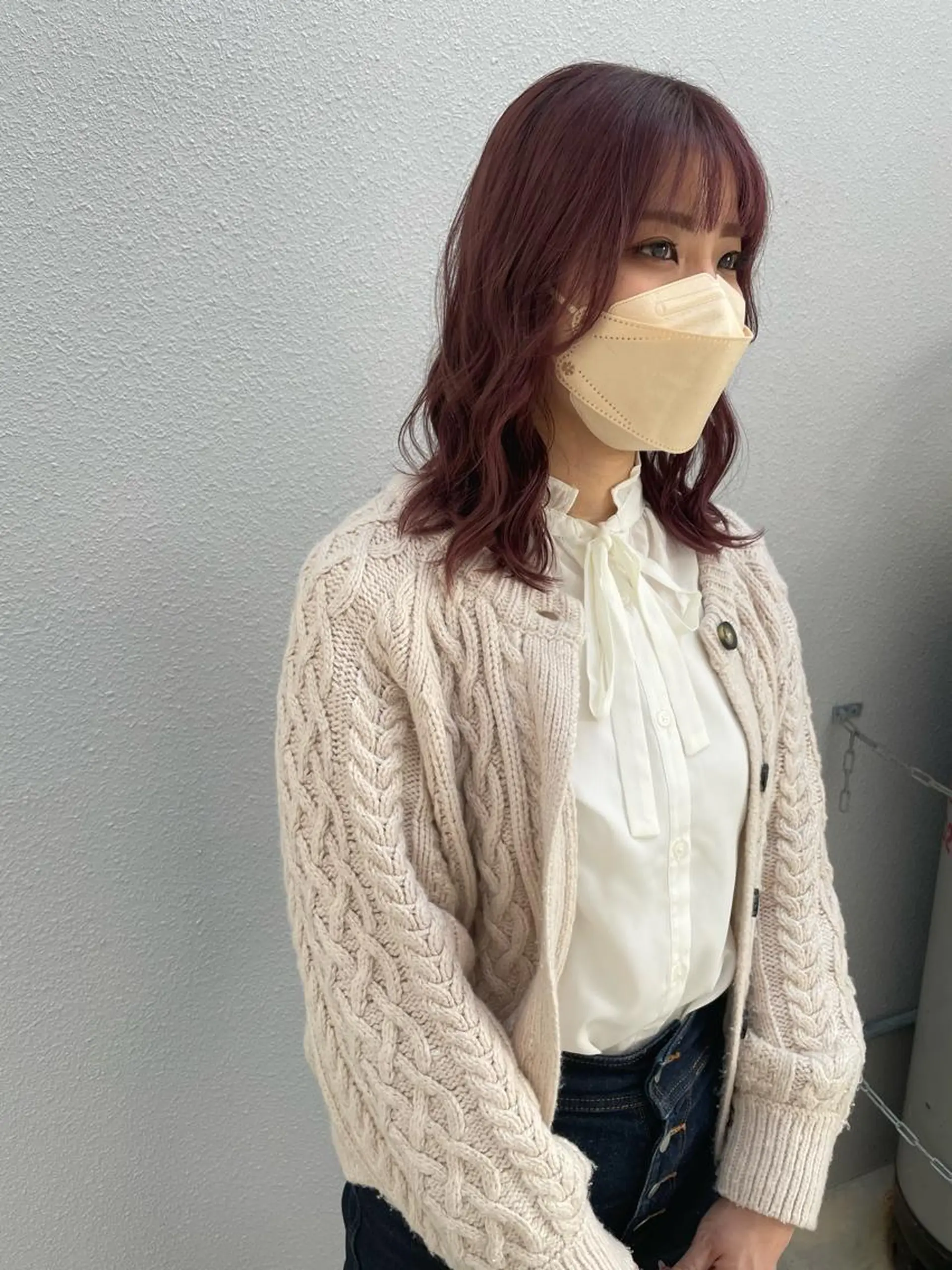 ミディアム 切りっぱなしボブ ショートボブ ミディアムパーマ ミストバング ボブ カット ヘアカラー トリートメント モテ髪/ボブ/ショー ト/アダチフウトのヘアスタイル