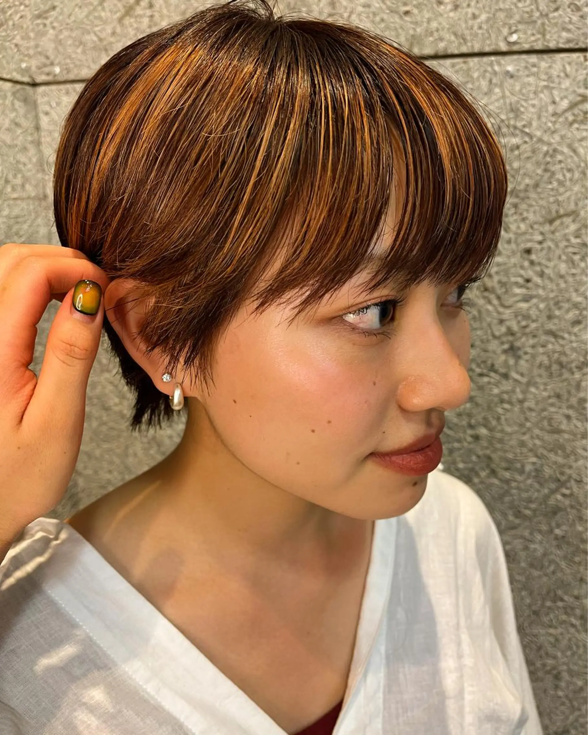 ショート カラー ボブハイトーン🦖 デザインMAMIのヘアスタイル