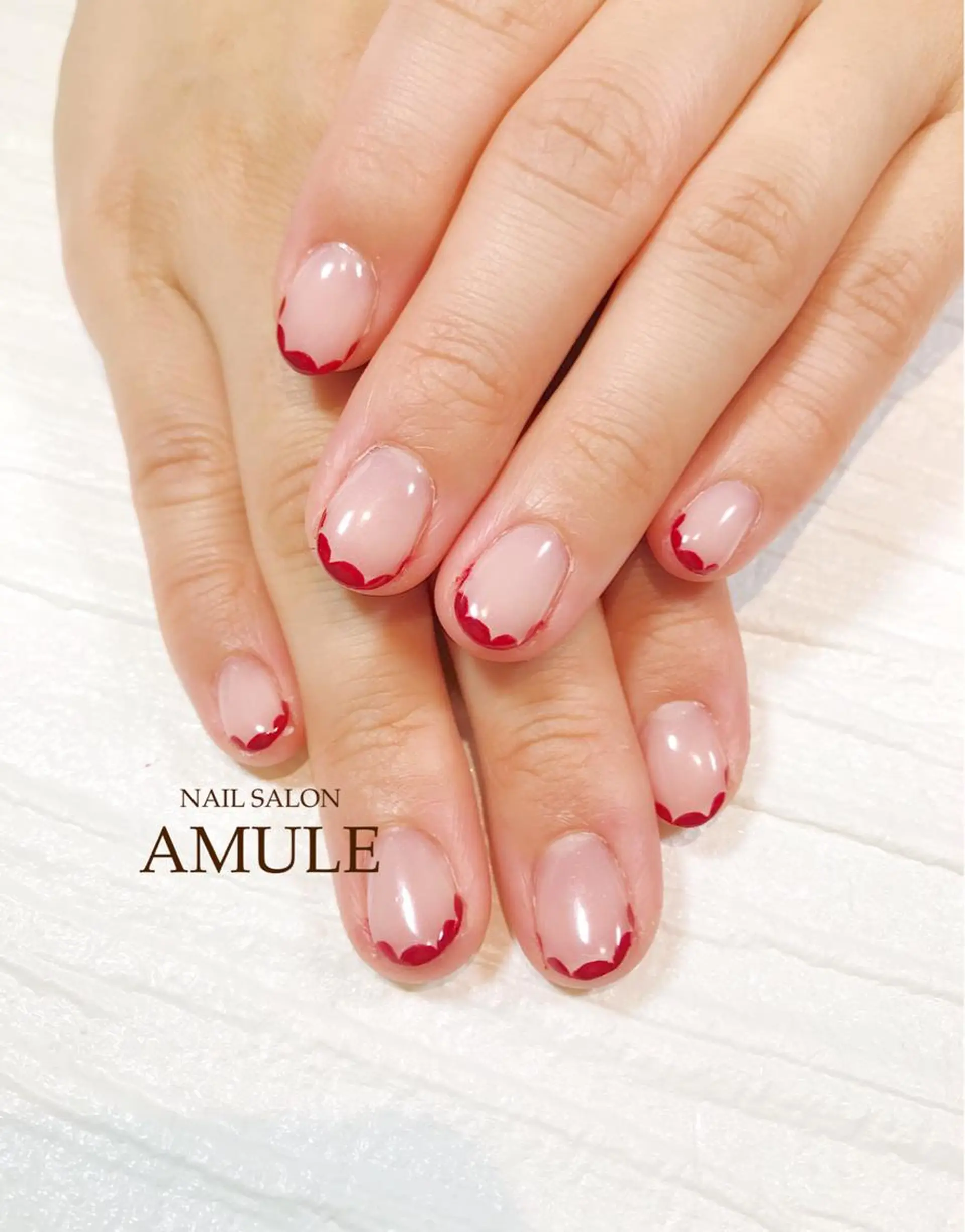 ネイル フレンチネイル ハンドネイル NAILSALON AMULEのネイルデザイン