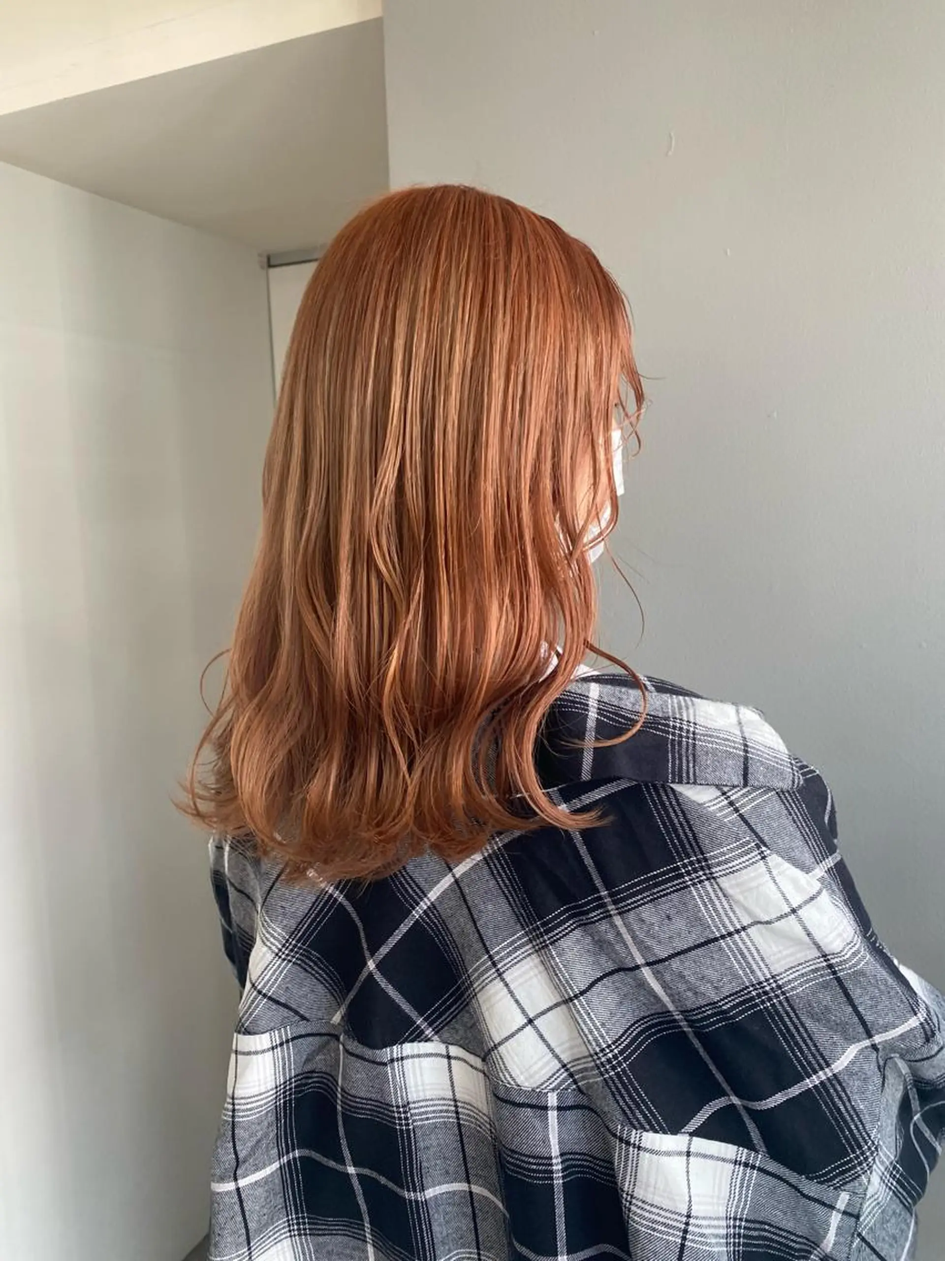 ミディアム カラー ヘアアレンジ オレンジ ヘアカラー ボブ /ニュアンス/ satomi🧸💖のヘアスタイル