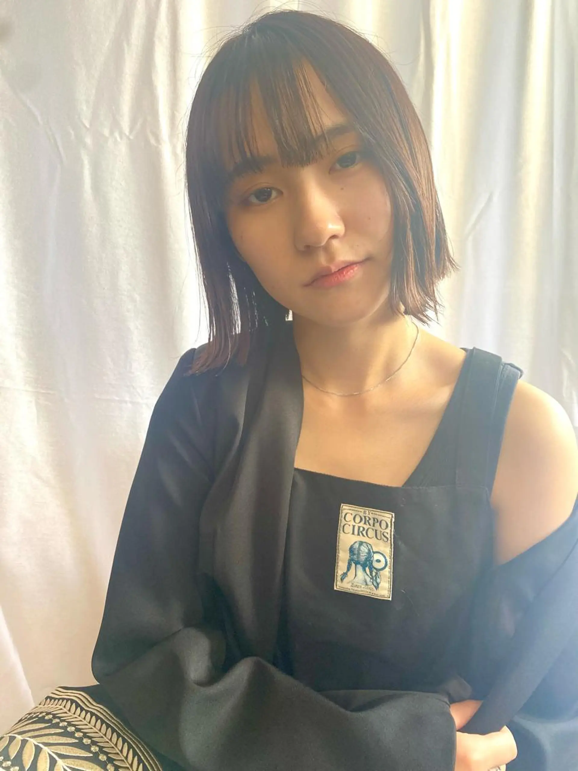 ミディアム カラー ミストバング 透明感カラー デザインカラー イヤリングカラー  フェイスフレーミング nambu-GARDEN所属・上田 昂雅のヘアスタイル