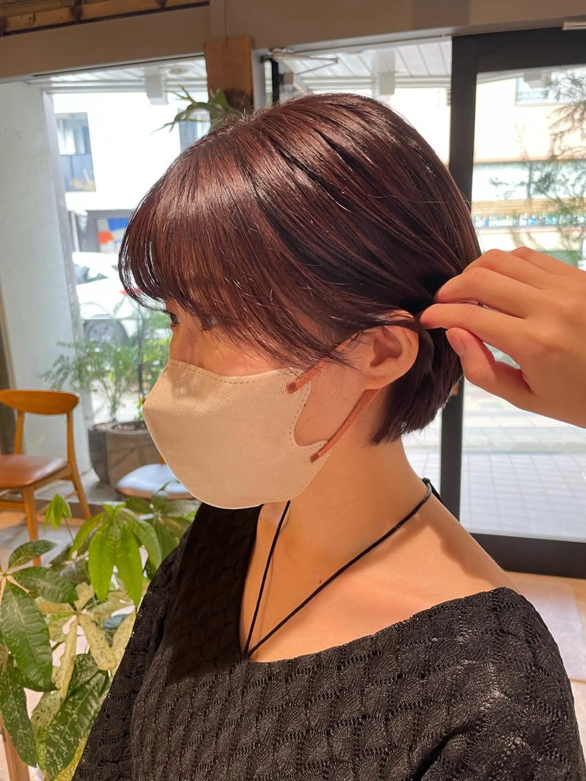 ショート ラベンダーブラウン ハイトーン🦄ネイル 💞のぶちのネイルデザイン