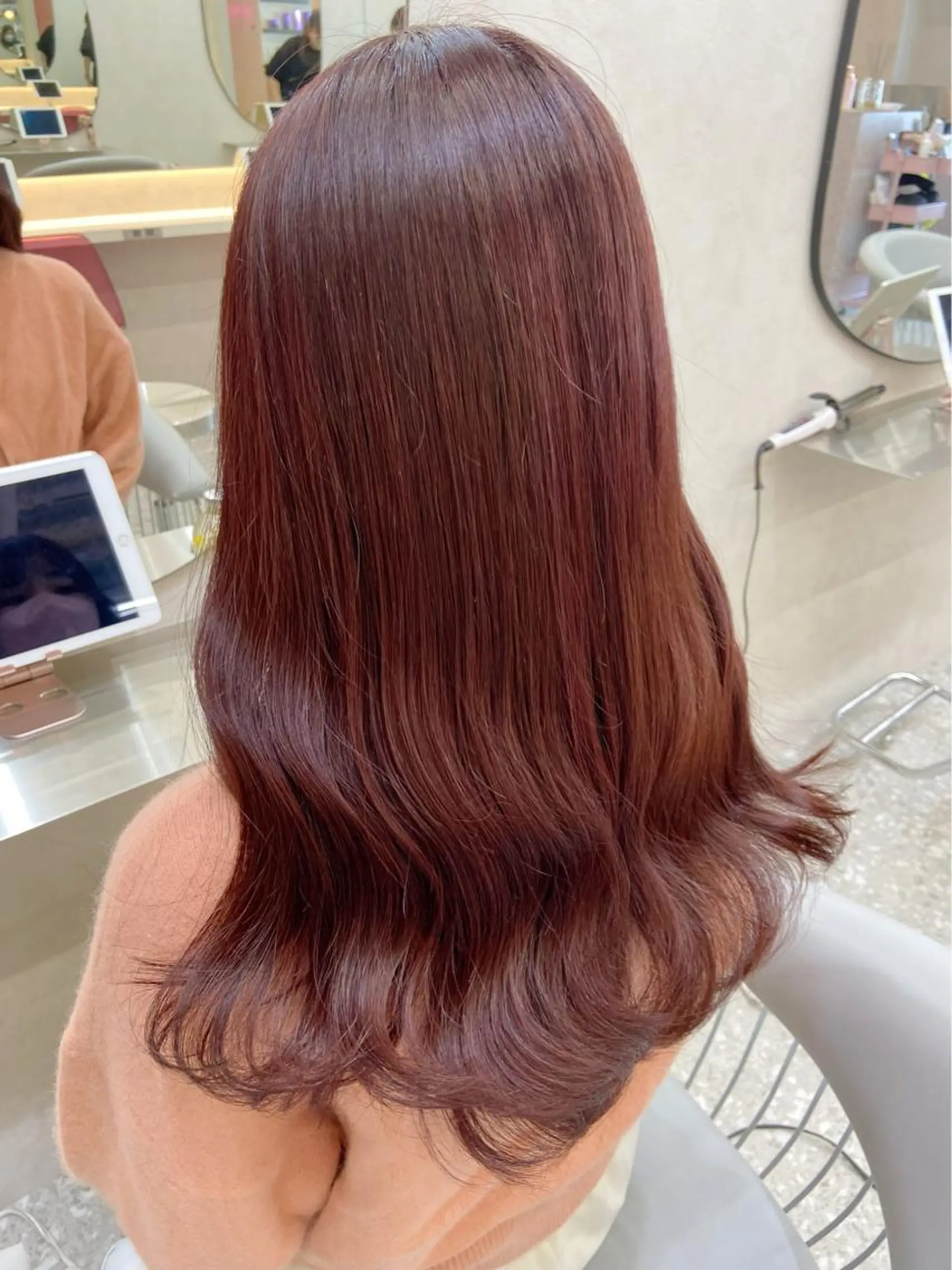 セミロング カラー シールエクステ ブリーチ ブラウンカラー ケアカラー ダブルカラー 新宿/韓国ヘア 中明度カラー/かやのヘアスタイル