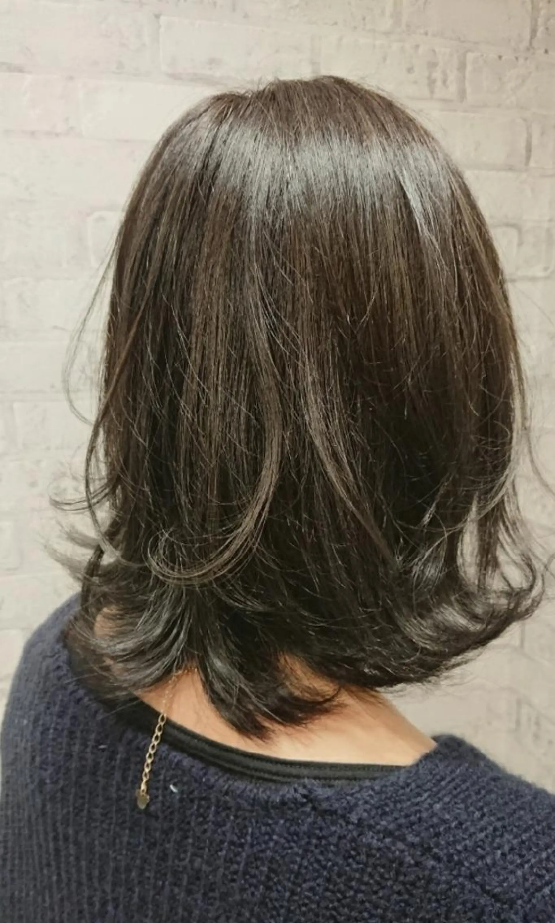 ミディアム カラー ヘアアレンジ アッシュ アッシュグレー ハイライトカラー ハイライト カット ヘアカラー トリートメント 秋山 幸太のヘアスタイル