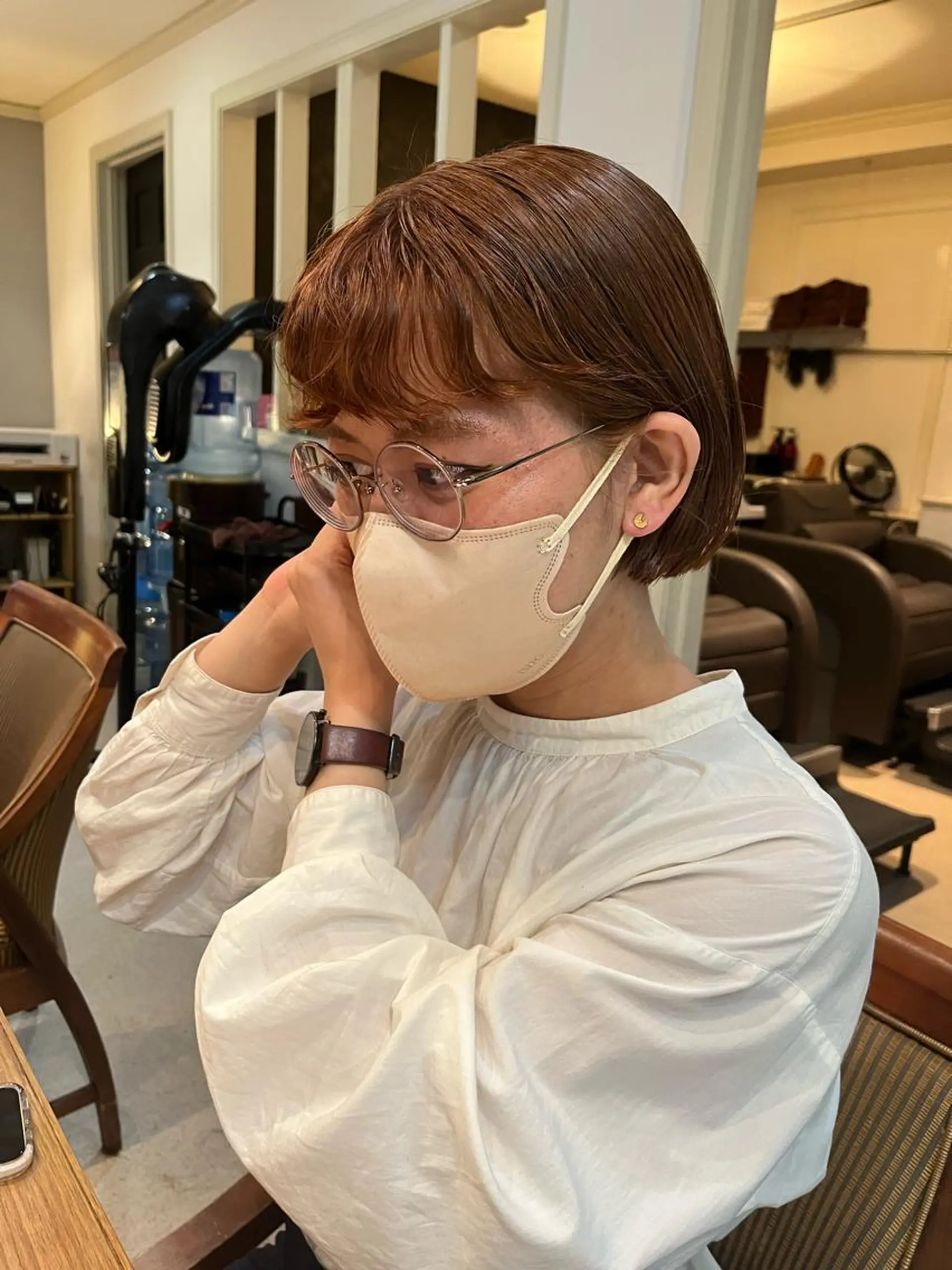 ショート カラー パーマ カット ヘアカラー パーマ NOUN所属・eri kinjoのヘアスタイル