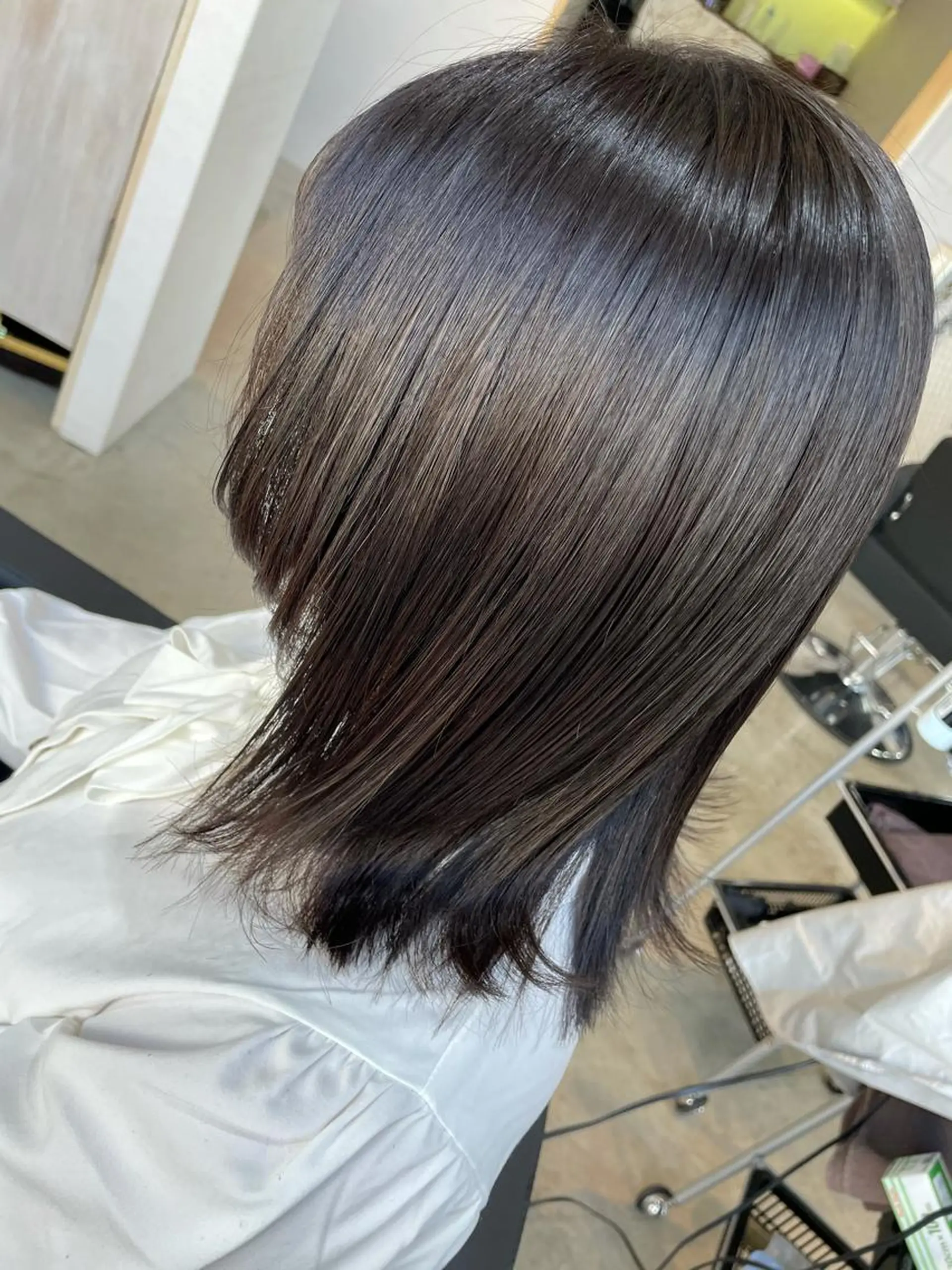 ミディアム カラー グレージュ Agu  hair you所属・♡ yumaのヘアスタイル