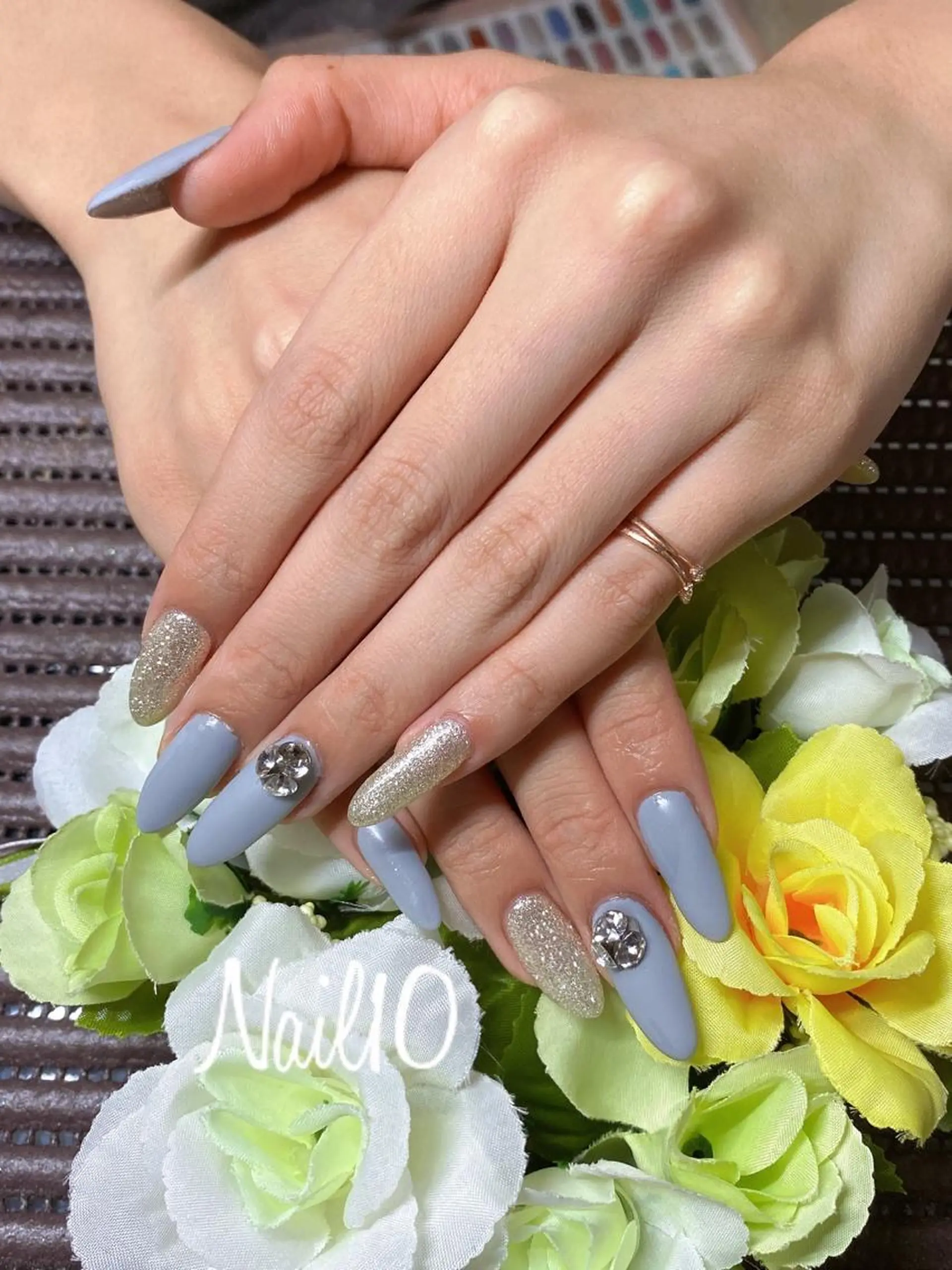 ネイル 長さ出し ラメ(グリッター) ラメグラデーション Nail10 Kakoのネイルデザイン