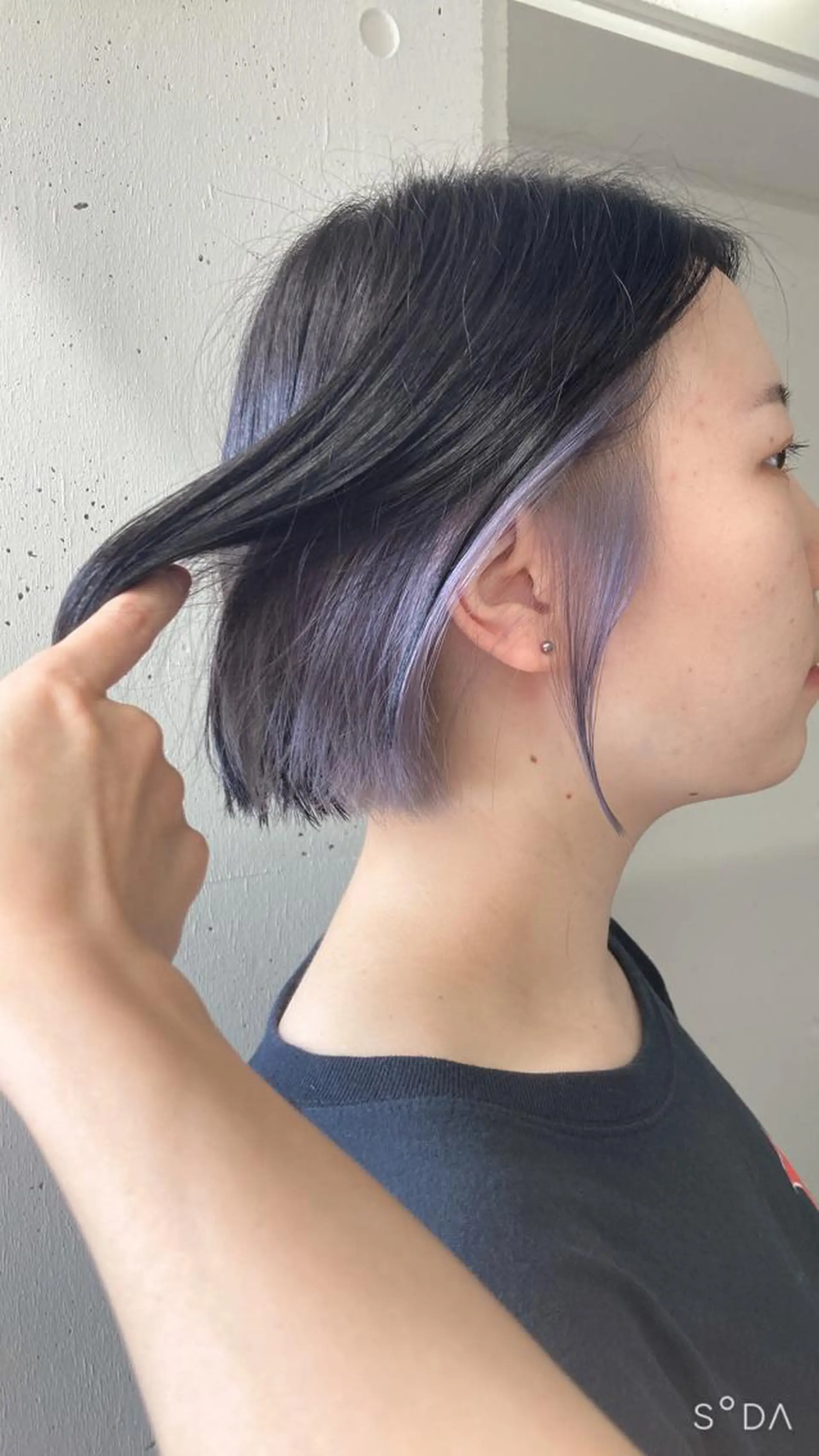 ショート カラー インナーカラー ラベンダーカラー ミルミー美容室所属・🦄💒💓齎藤 七海子🦄💒💓のマツエク・マツパデザイン