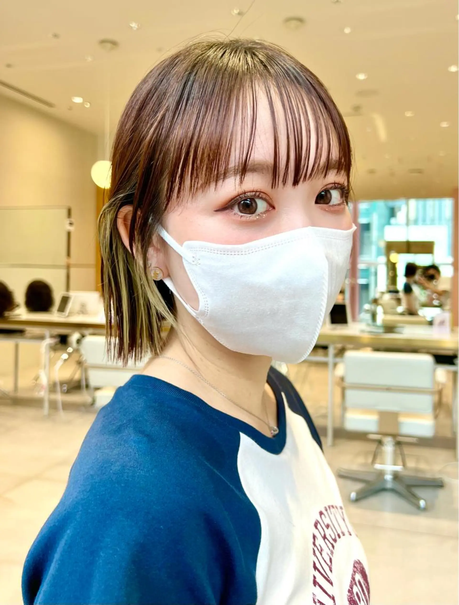 ショート カラー グレージュ ボブ ヘアカラー トリートメント レイヤー専門家 ダブルカラー修のヘアスタイル