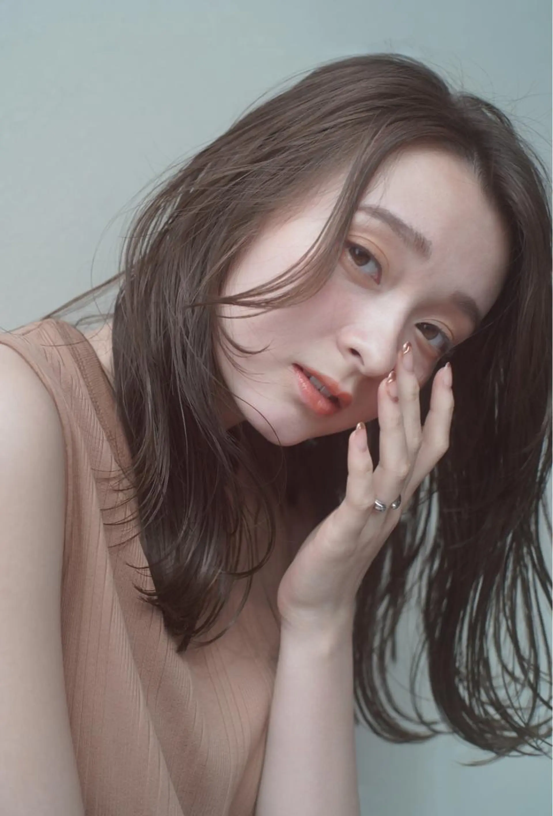 ロング カラー バレイヤージュ ベージュカラー ブリーチ ケアブリーチ 透明感カラー カット ヘアカラー トリートメント opus 店長大和 レイヤー/赤み消しのヘアスタイル