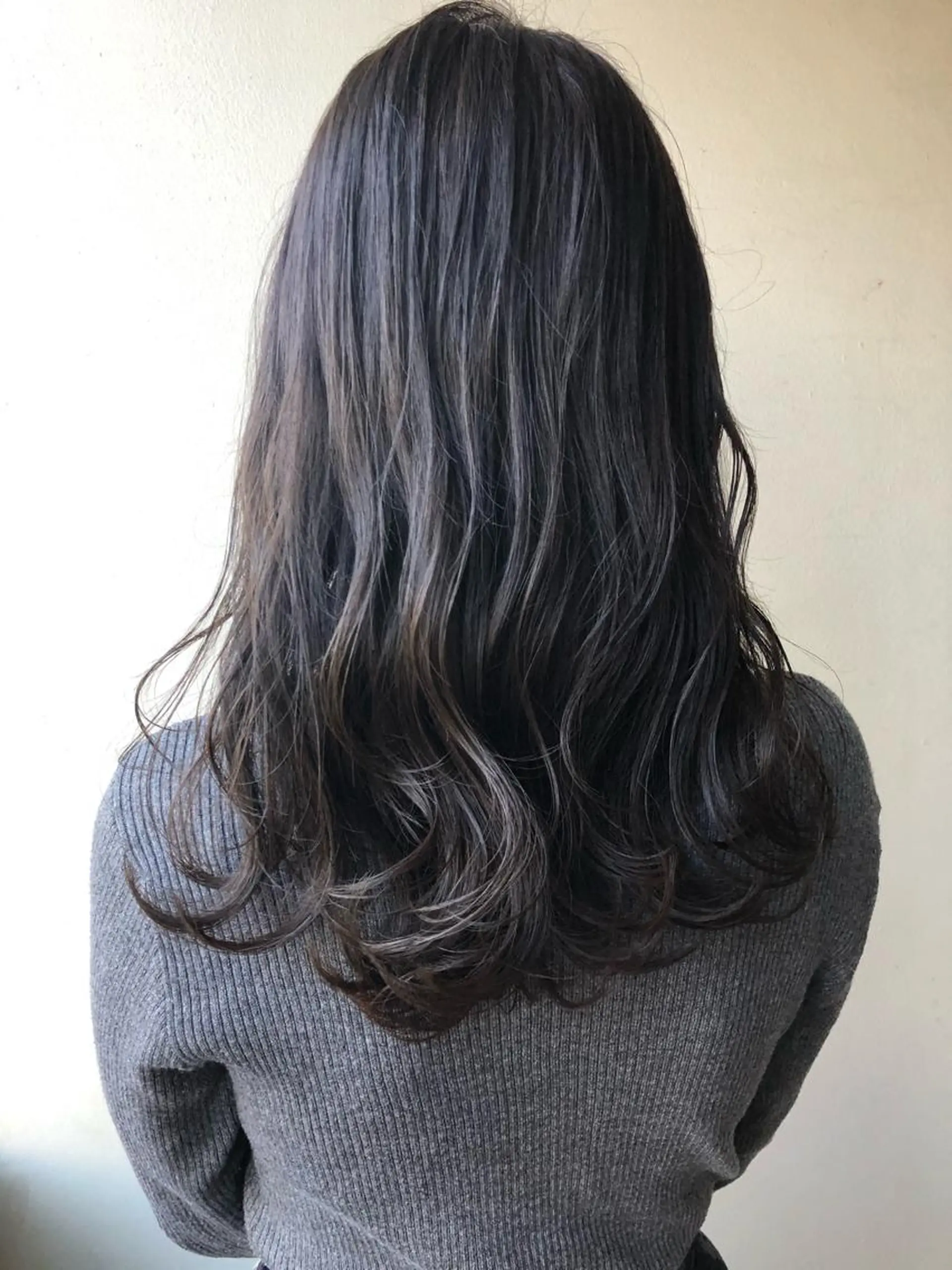 セミロング カラー アッシュ 透明感カラー バイオレットカラー ヘアカラー トリートメント 🌻韓国風ヘア🌻 ✨🌷ナナコ🌷のヘアスタイル