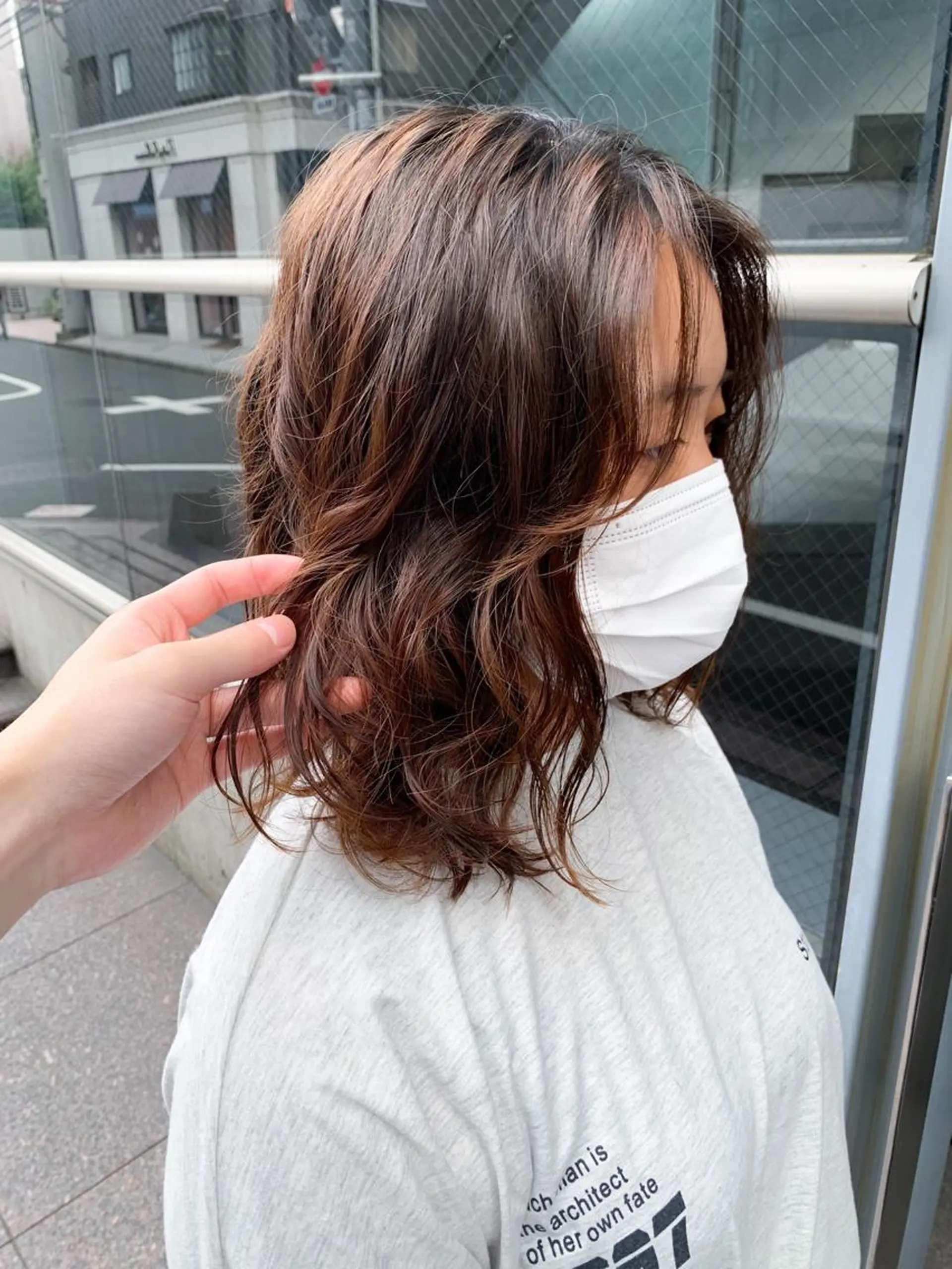 ミディアム パーマ ミディアムパーマ 原宿パーマ kazuのヘアスタイル