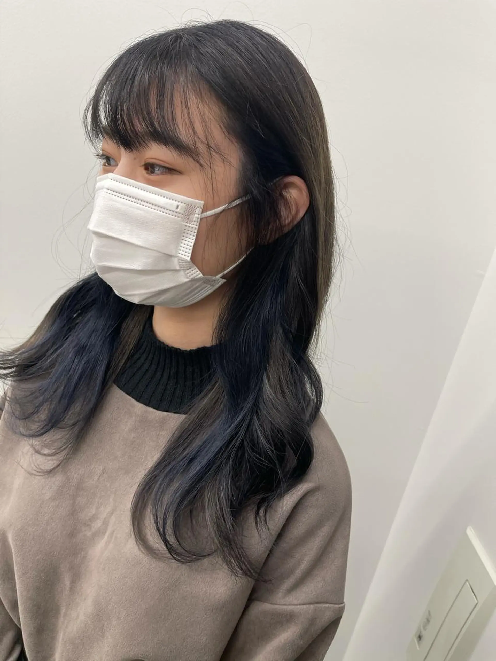 セミロング カラー ヘアカラー トリートメント &chaLme   心斎橋所属・emi/髪質改善/ 韓国風/艶カラーのヘアスタイル