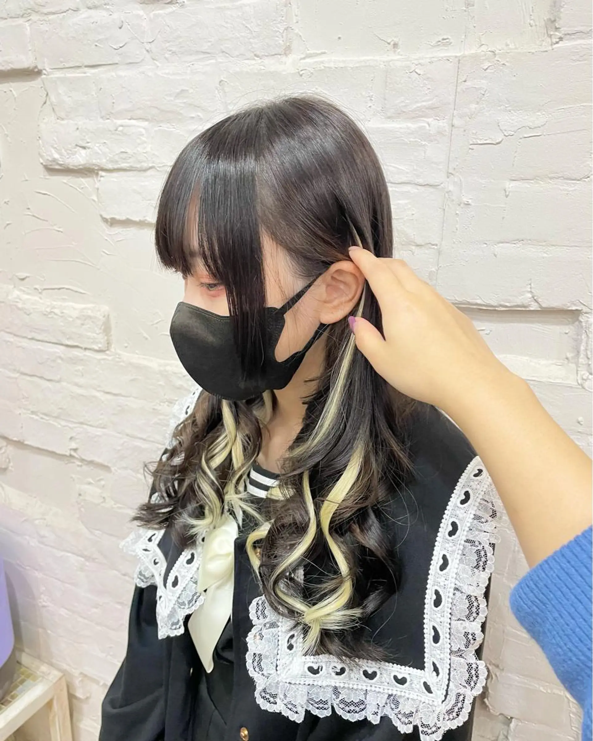 ロング ヘアアレンジ エクステ 【ピンク/韓国ヘア/ ヘアセット】亜海のヘアスタイル