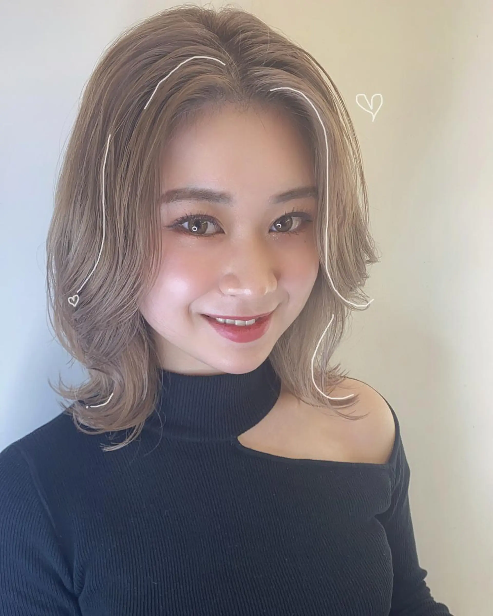ミディアム カット ヘアカラー トリートメント sail所属・sail hairのヘアスタイル