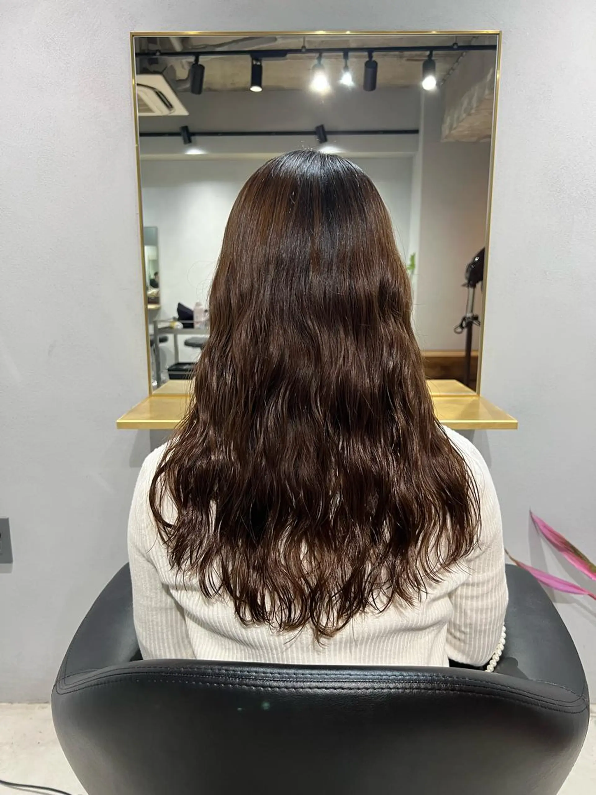 ロング カラー パーマ akane/ボブ /オリーブ/ブラウンのヘアスタイル