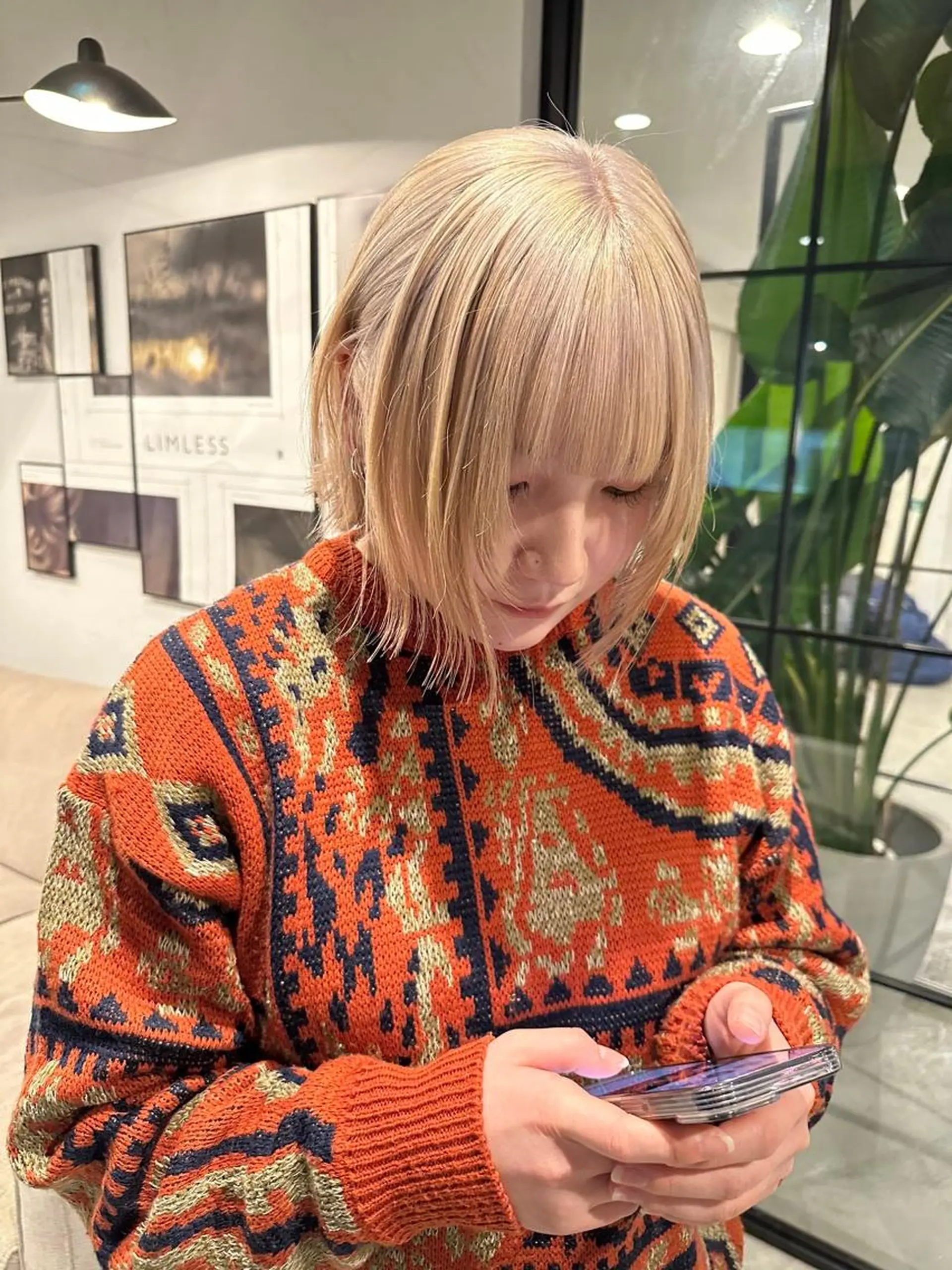 ミディアム カラー ヘアアレンジ ヘアカラー トリートメント 柔らかベージュ🩰/ 新潟駅/くるみのヘアスタイル