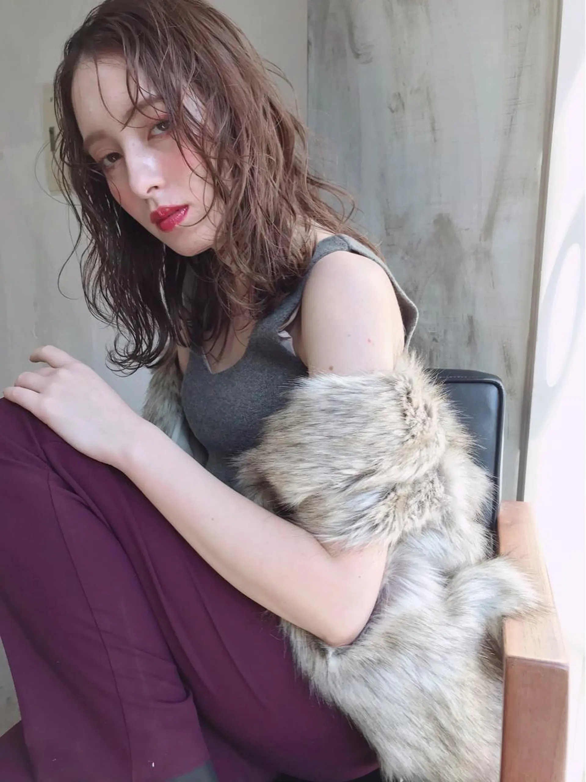 セミロング ヘアカラー トリートメント 韓国 / 中国ヘア 🦋Noniのヘアスタイル