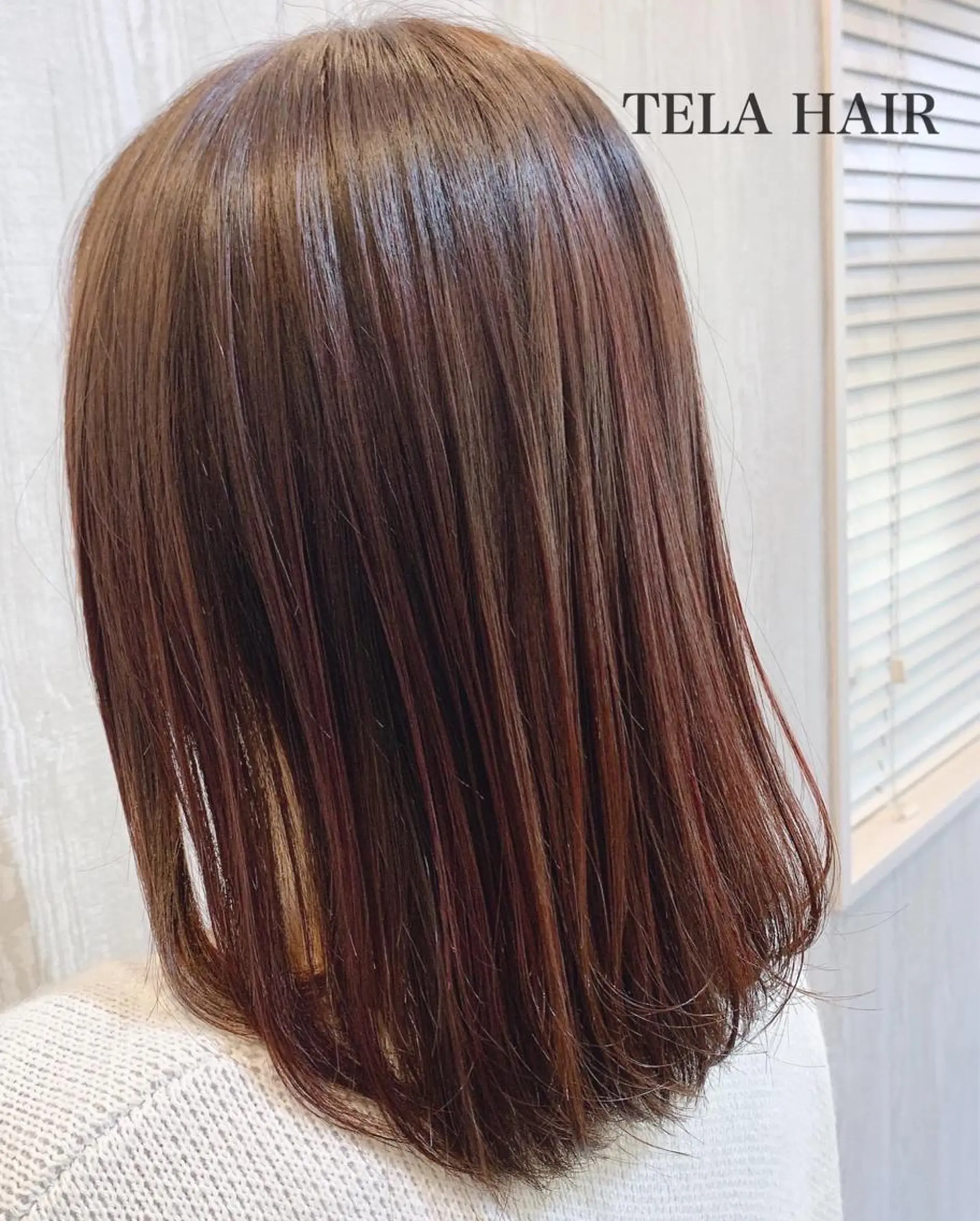 ミディアム カラー ヘアアレンジ カット ヘアカラー トリートメント HUENEST アカデミーサロンのヘアスタイル