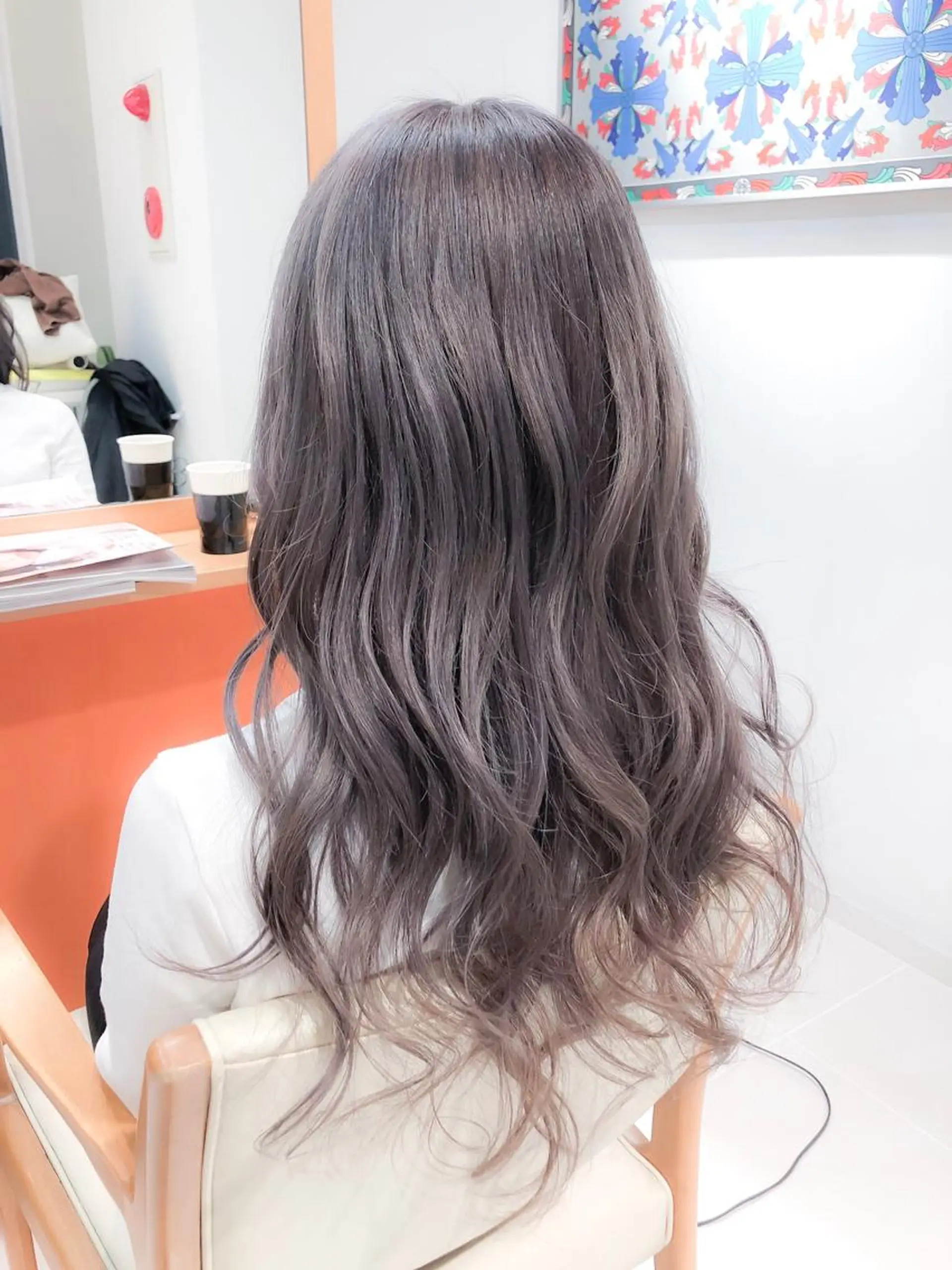 ロング カラー グレージュ モテ髪透明感❤️ デイズヘアカラーのヘアスタイル