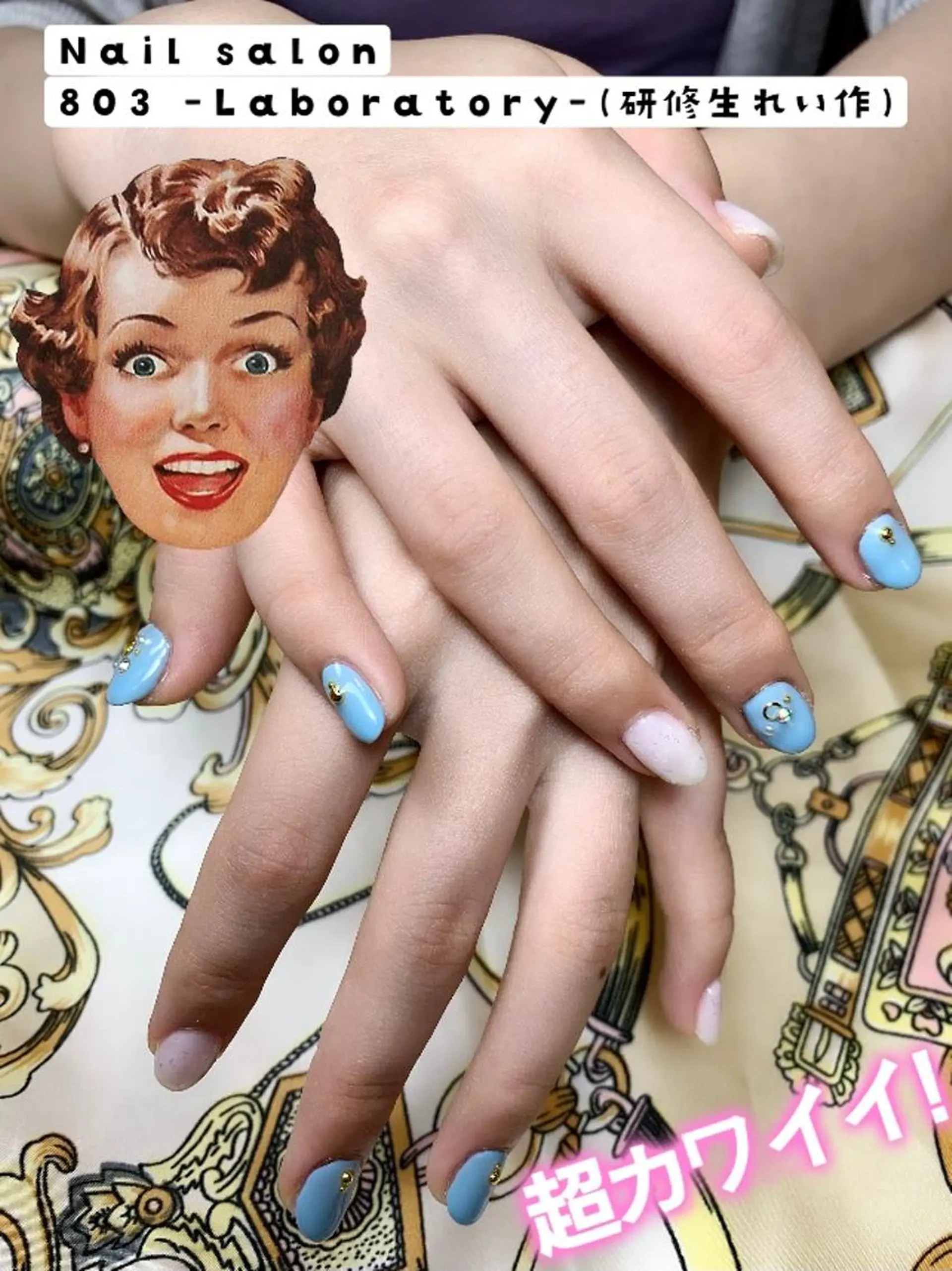 ネイル ブルー Nail Salon R.N アールドットエヌ所属・R.N アールドットエヌのネイルデザイン