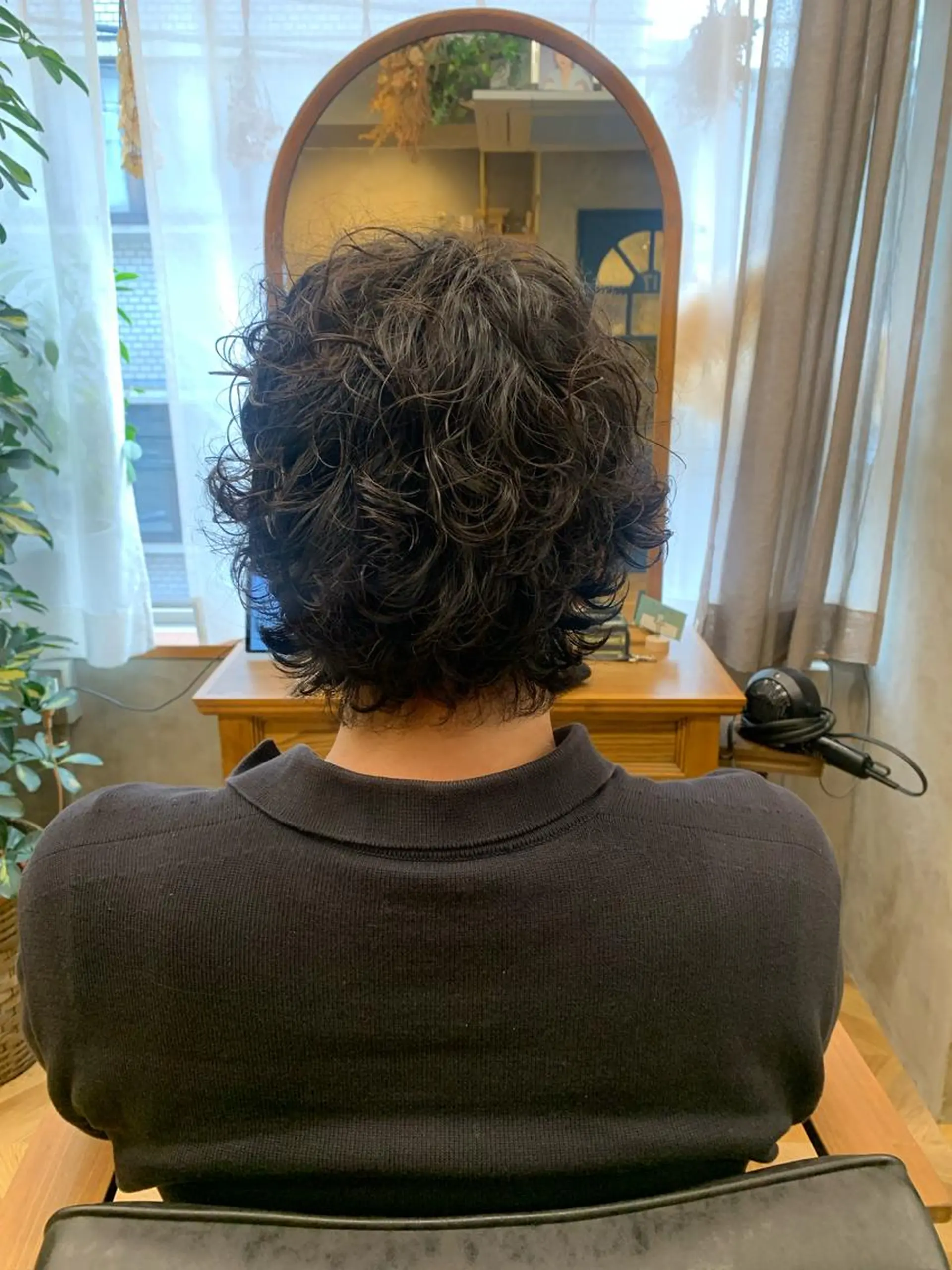 ショート パーマ メンズ カット パーマ 清水千優/パーマ/透 明感カラー/メンズのヘアスタイル