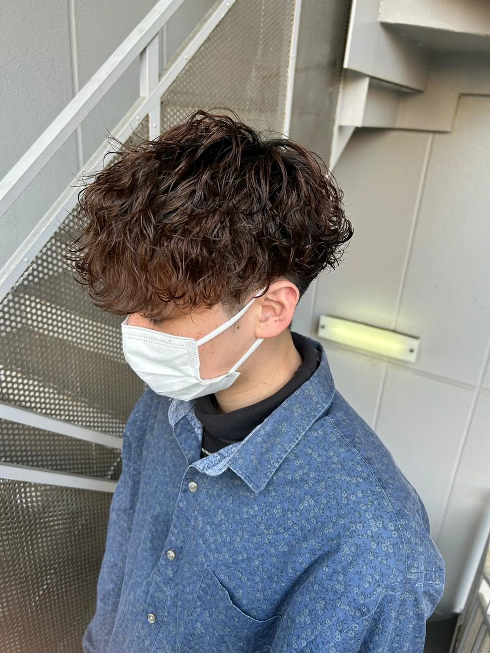 パーマ メンズ 曲がる縮毛矯正 LIBER 　岩名のヘアスタイル