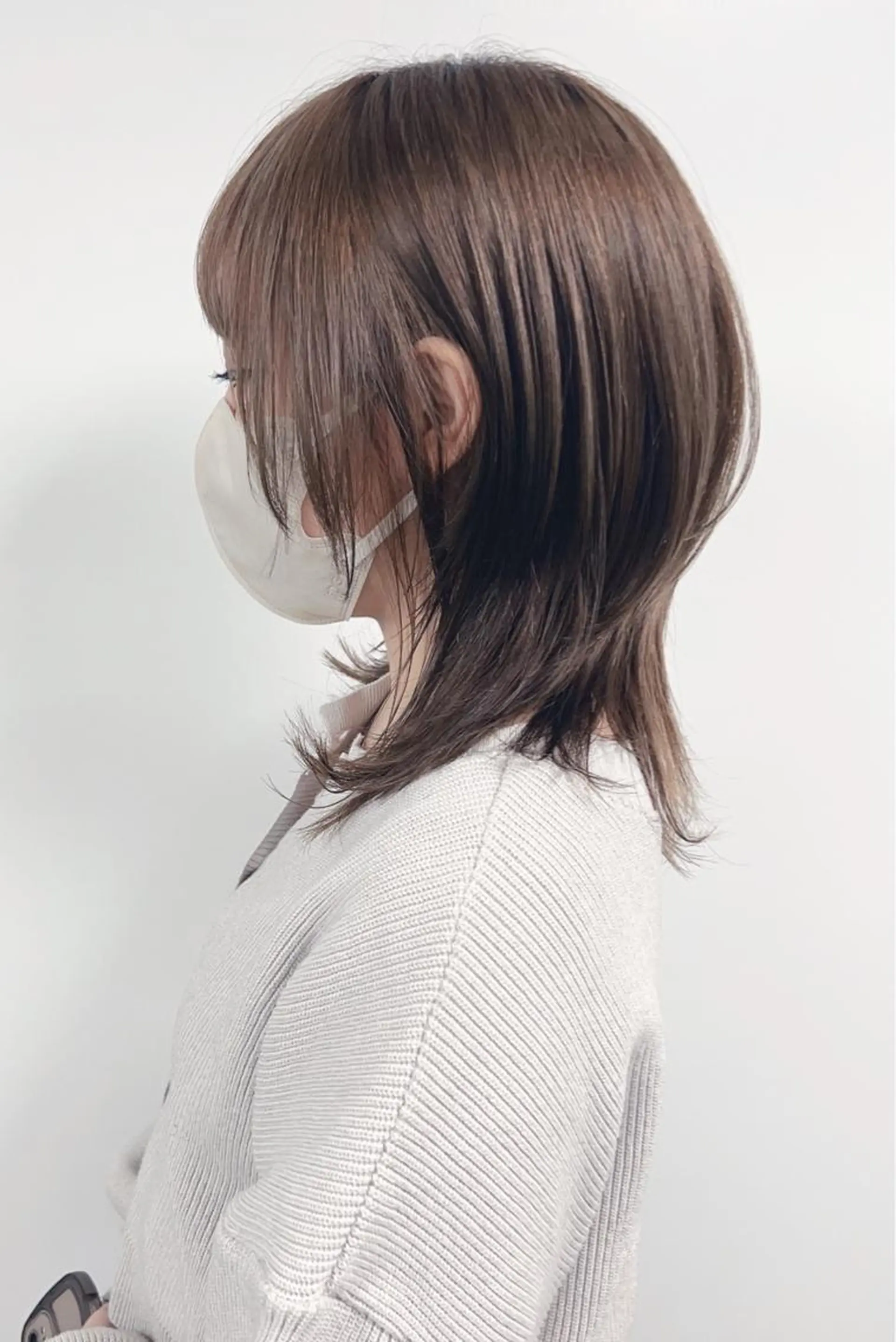 ミディアム morio from london所属・松岡彩華 ボブ /グレージュのヘアスタイル