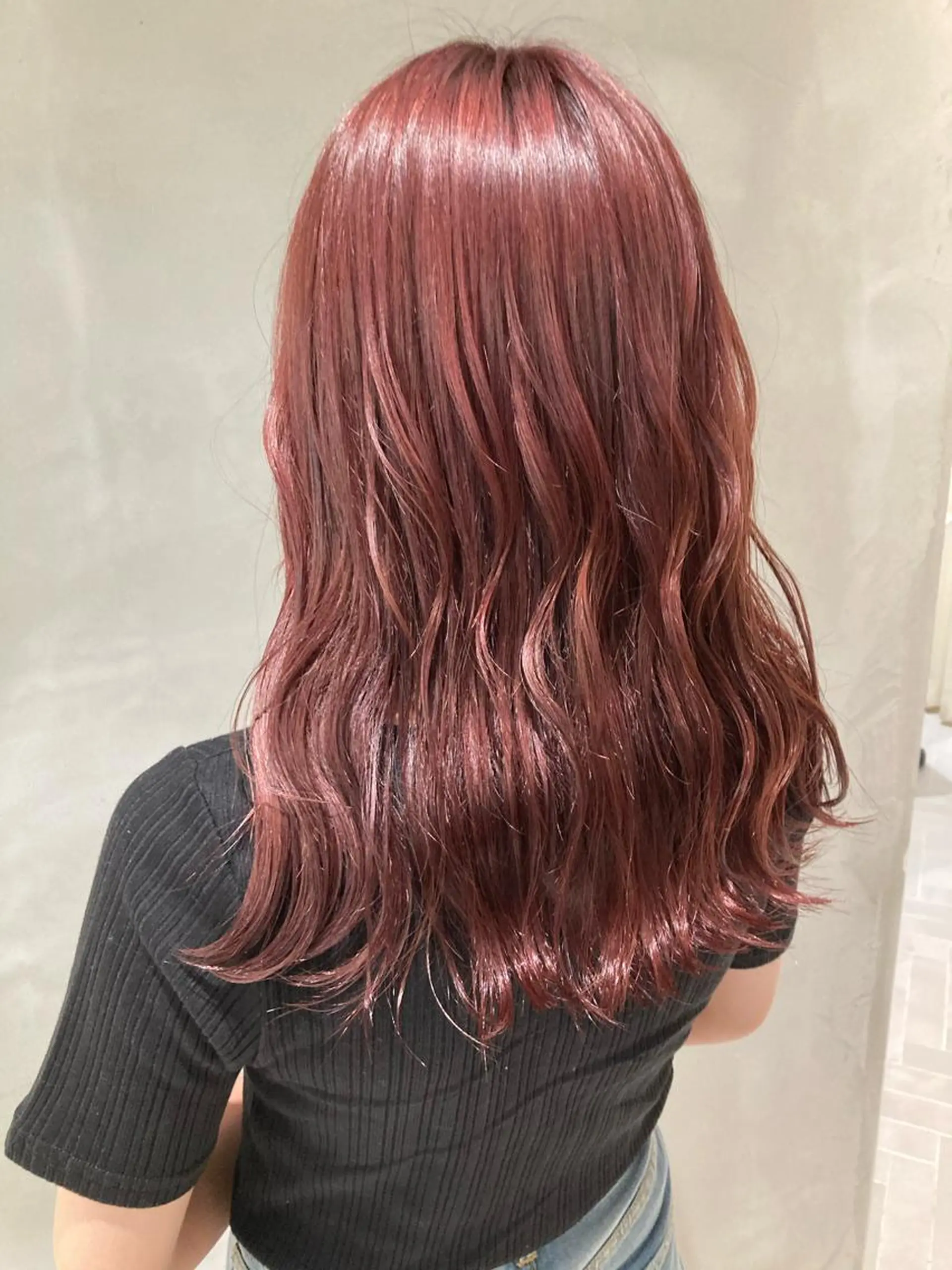 セミロング カラー ピンクカラー ヘアカラー 透明感カラー🫧 nanohaのヘアスタイル