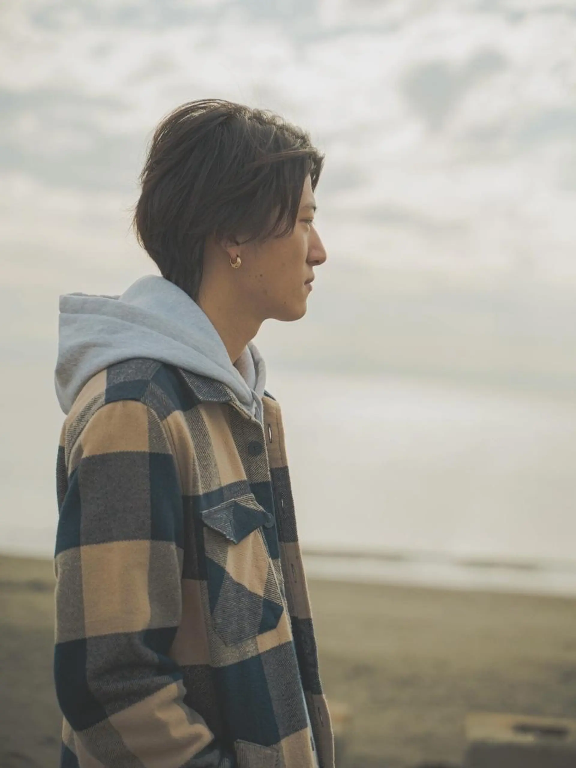 ショート メンズ 柳下 涼のヘアスタイル