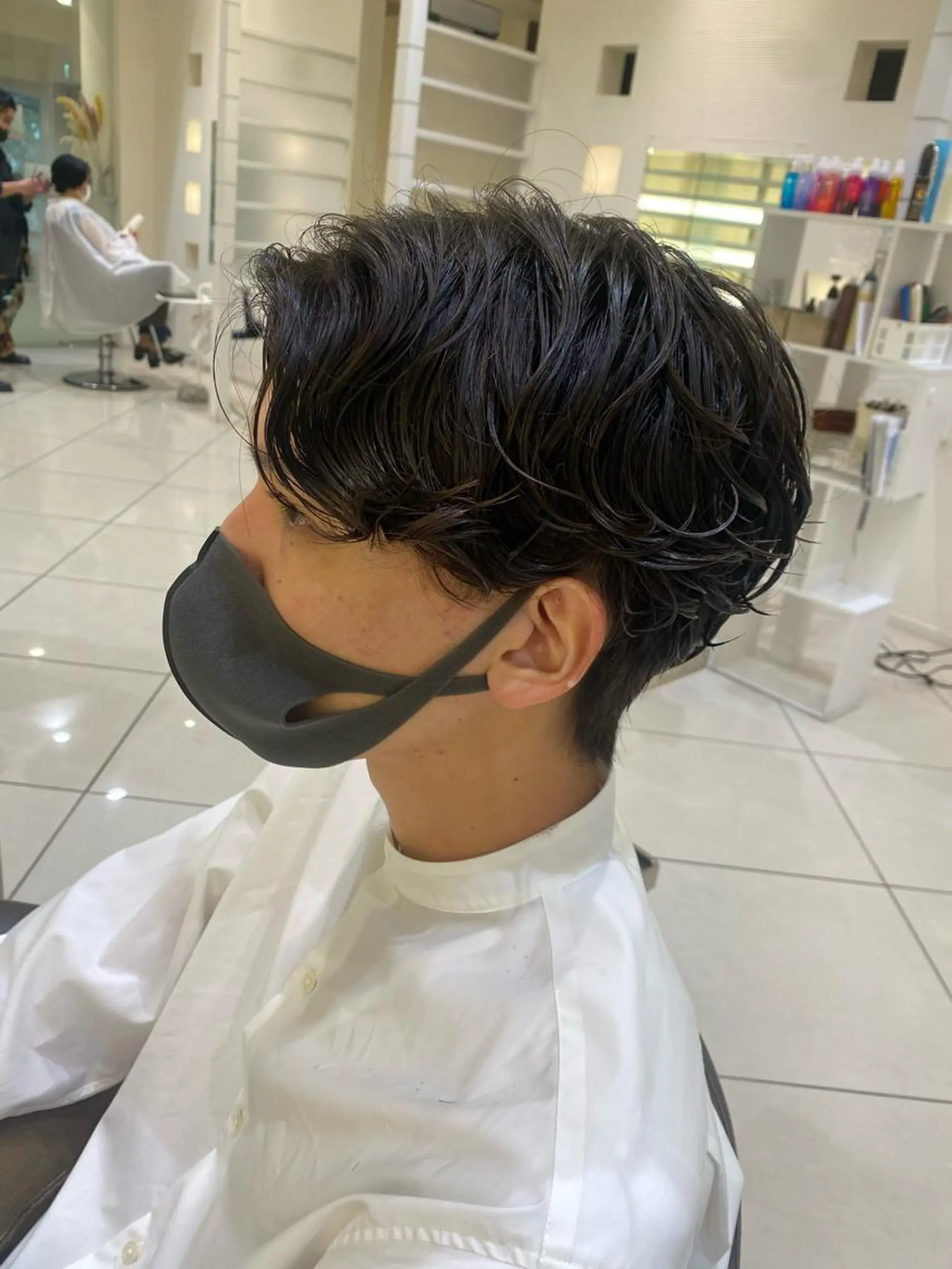 パーマ メンズ カット パーマ 銀座メンズ専門🖤 小島奈々のヘアスタイル