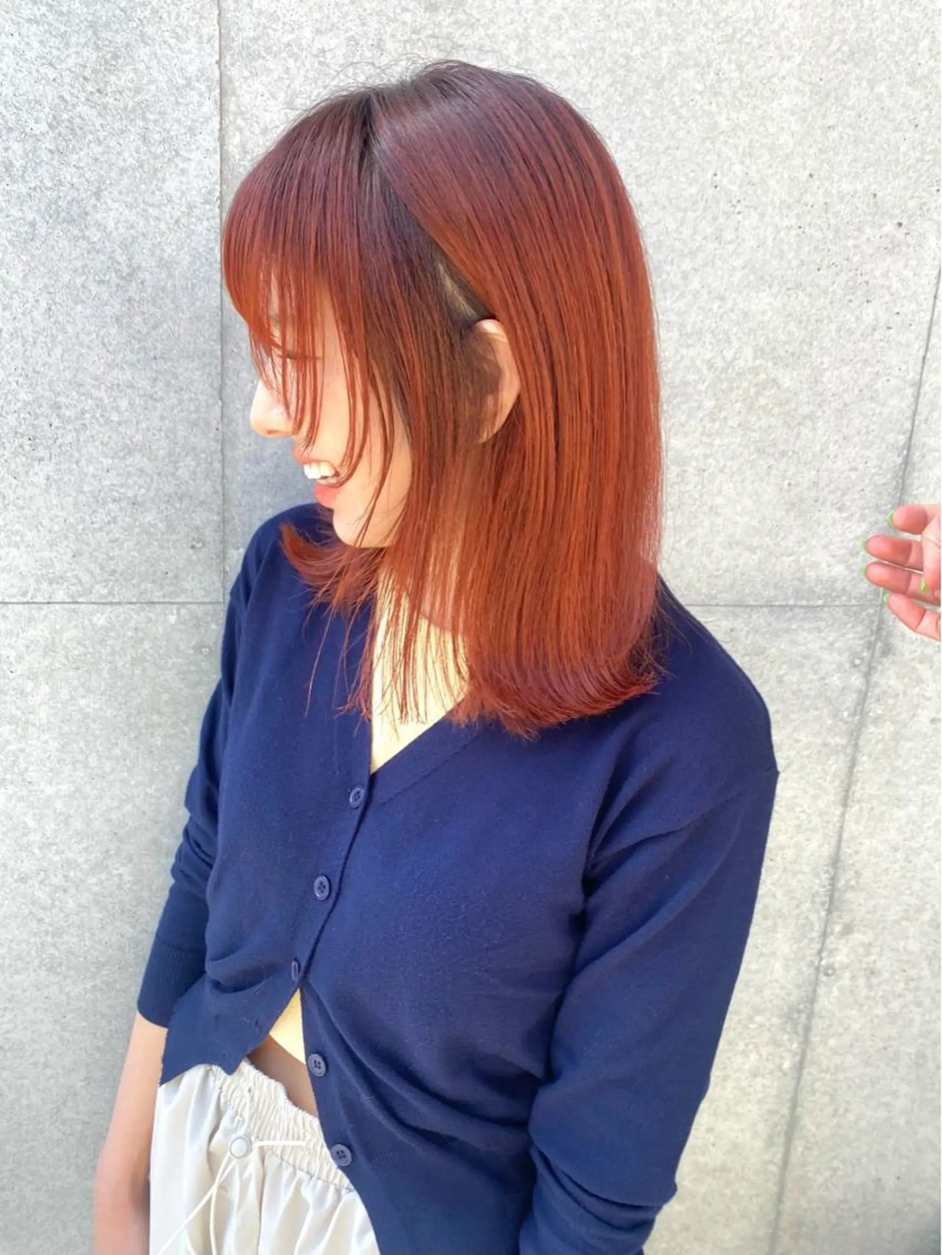 ミディアム カラー カット ヘアカラー トリートメント レイヤー/柔色 カラー/SAkiのヘアスタイル