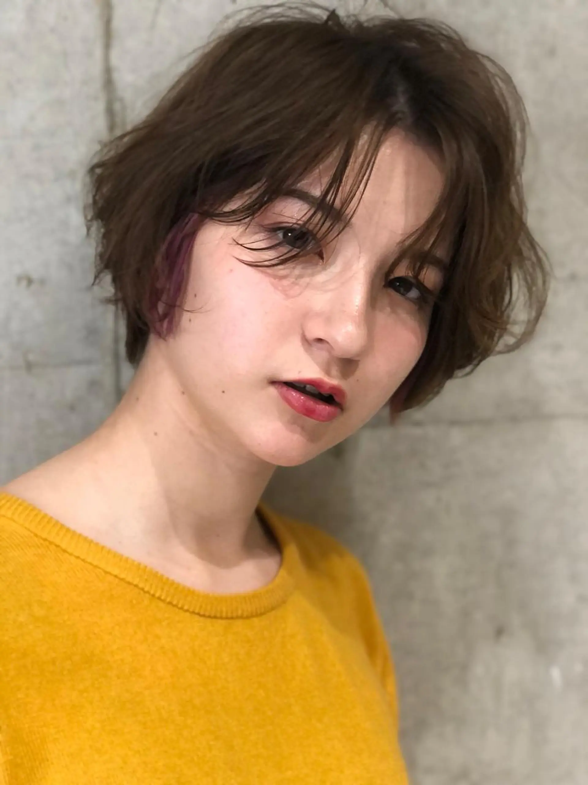 ショート カラー インナーカラー ピンクカラー パープルカラー 【ショート特化】 森本　祐太のヘアスタイル