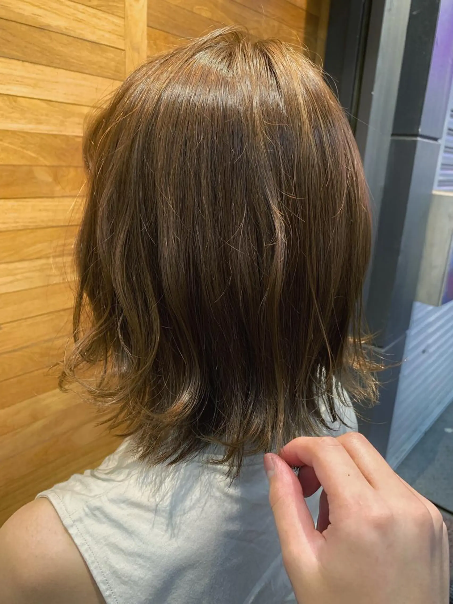 ミディアム カラー 新宿/韓国レイヤー 髪質改善カラー/角所のヘアスタイル