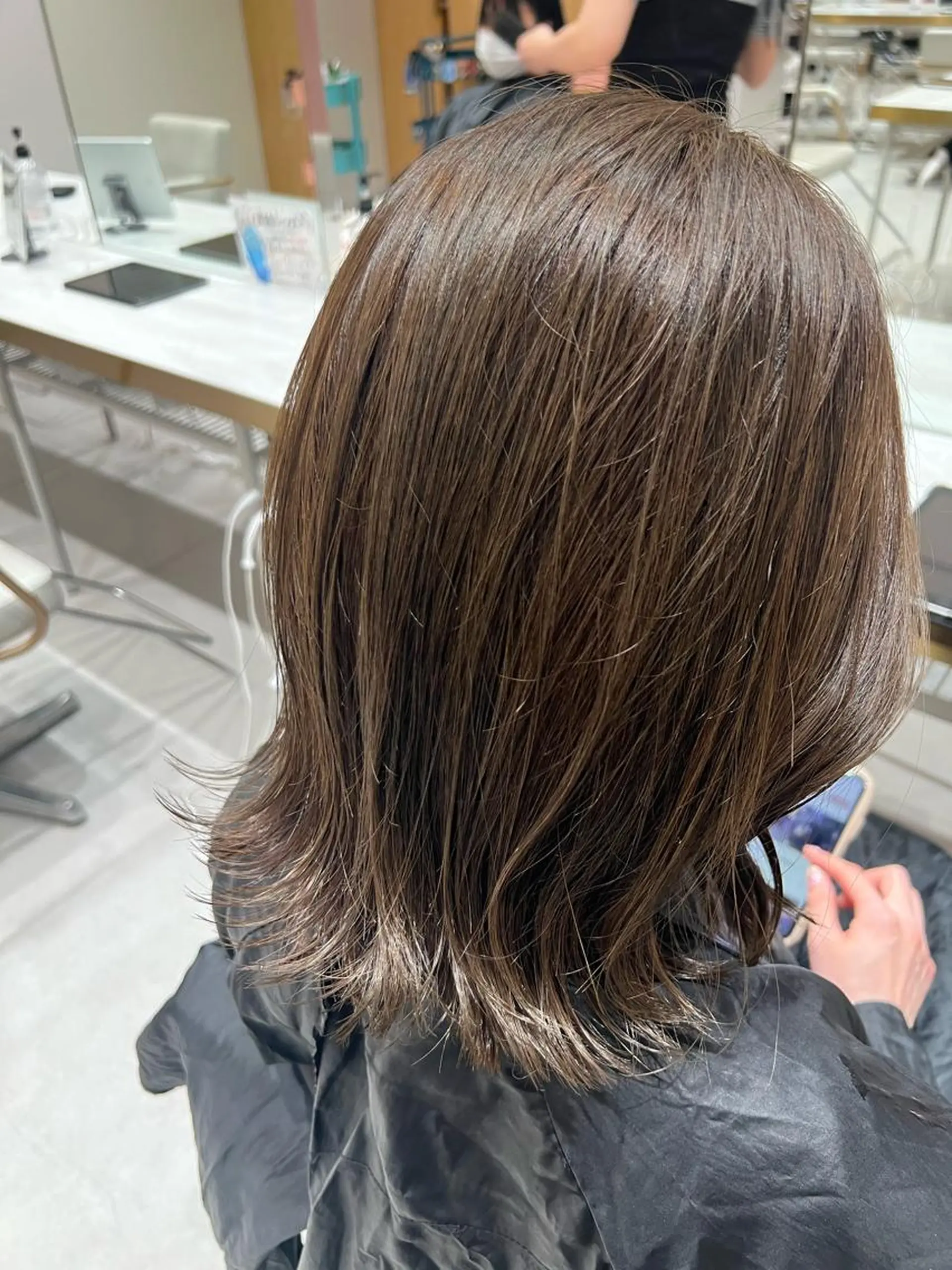 カラー 透明感カラー グレージュ オリーブグレージュ オリーブグレー 透明感カラー/レイヤ ーhinata.のヘアスタイル