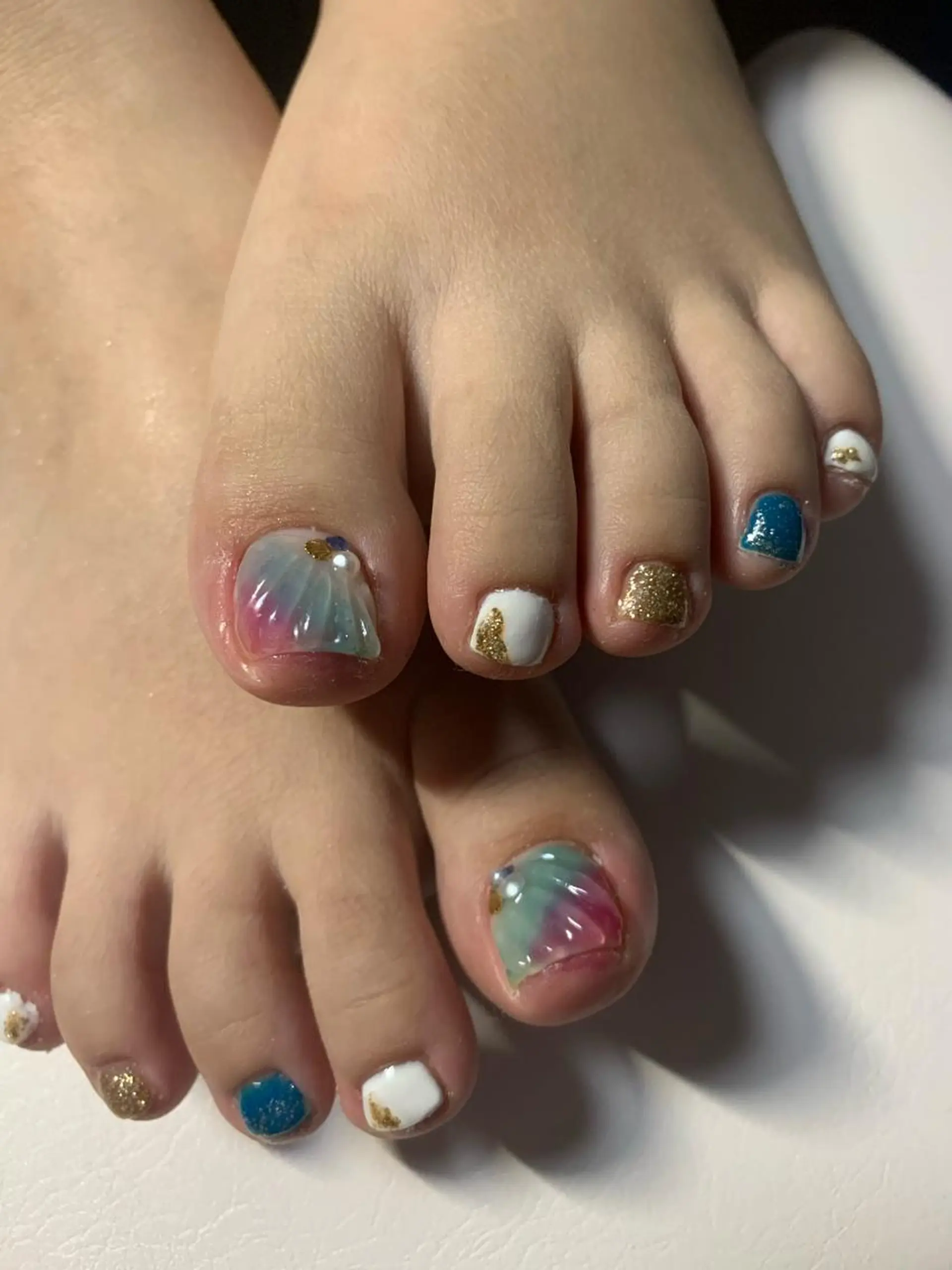 ネイル フットネイル フットネイル 池崎 美穂のネイルデザイン