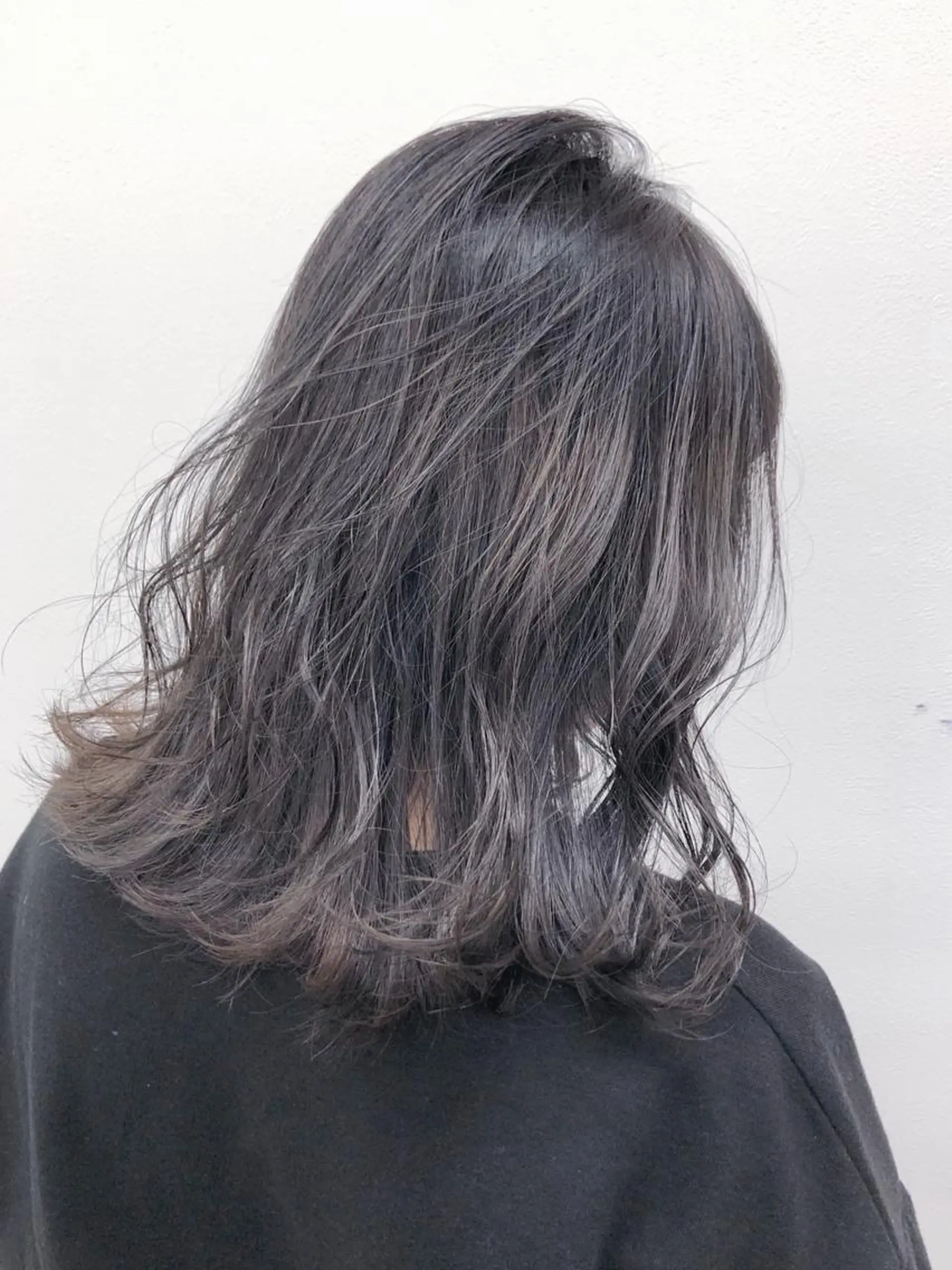 ミディアム カラー ヘアカラー ヘアセット 柔らかbeige モトキのヘアスタイル