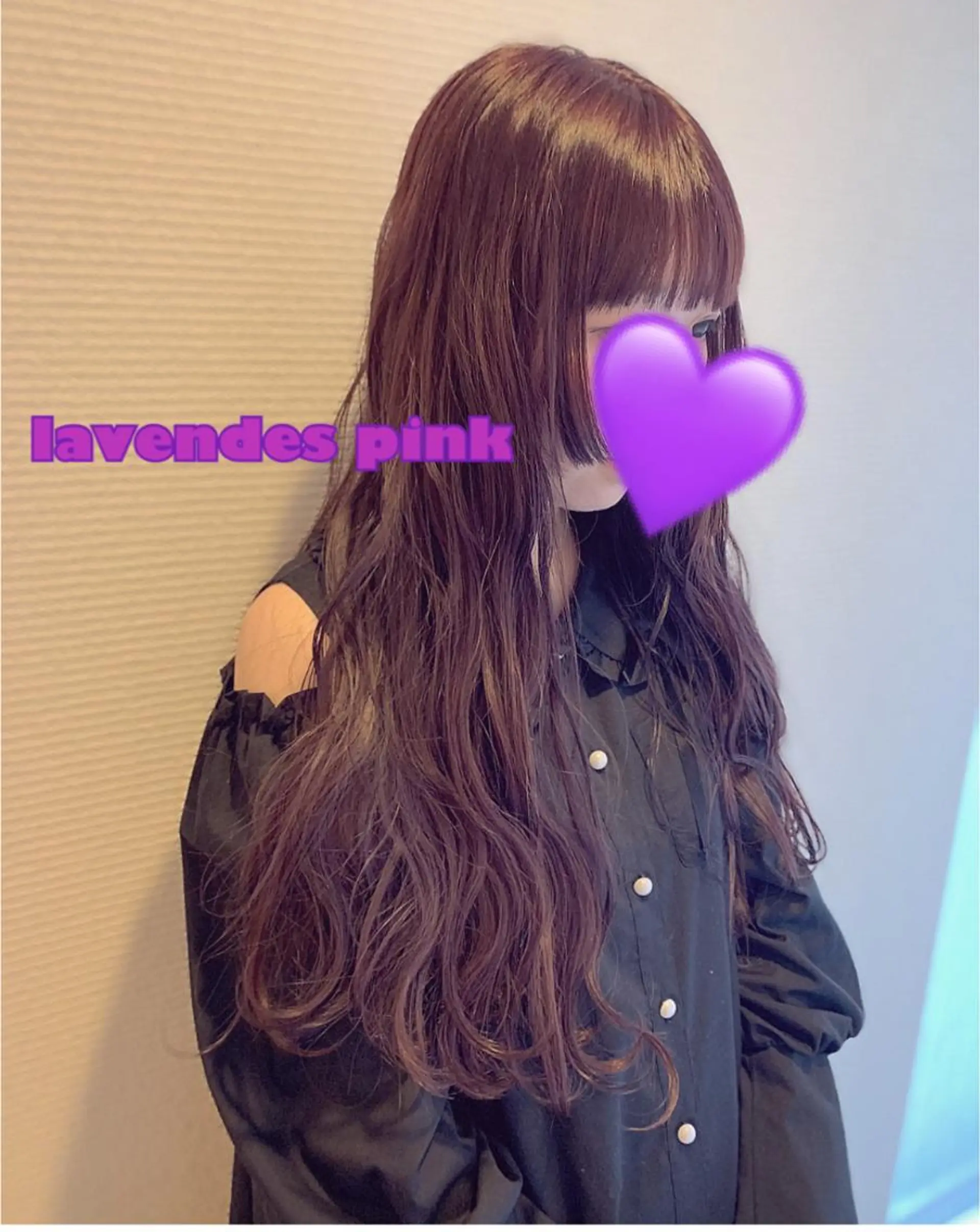 ロング パープルカラー ヘアカラー 韓国ヘア🇰🇷 YURIYAのヘアスタイル