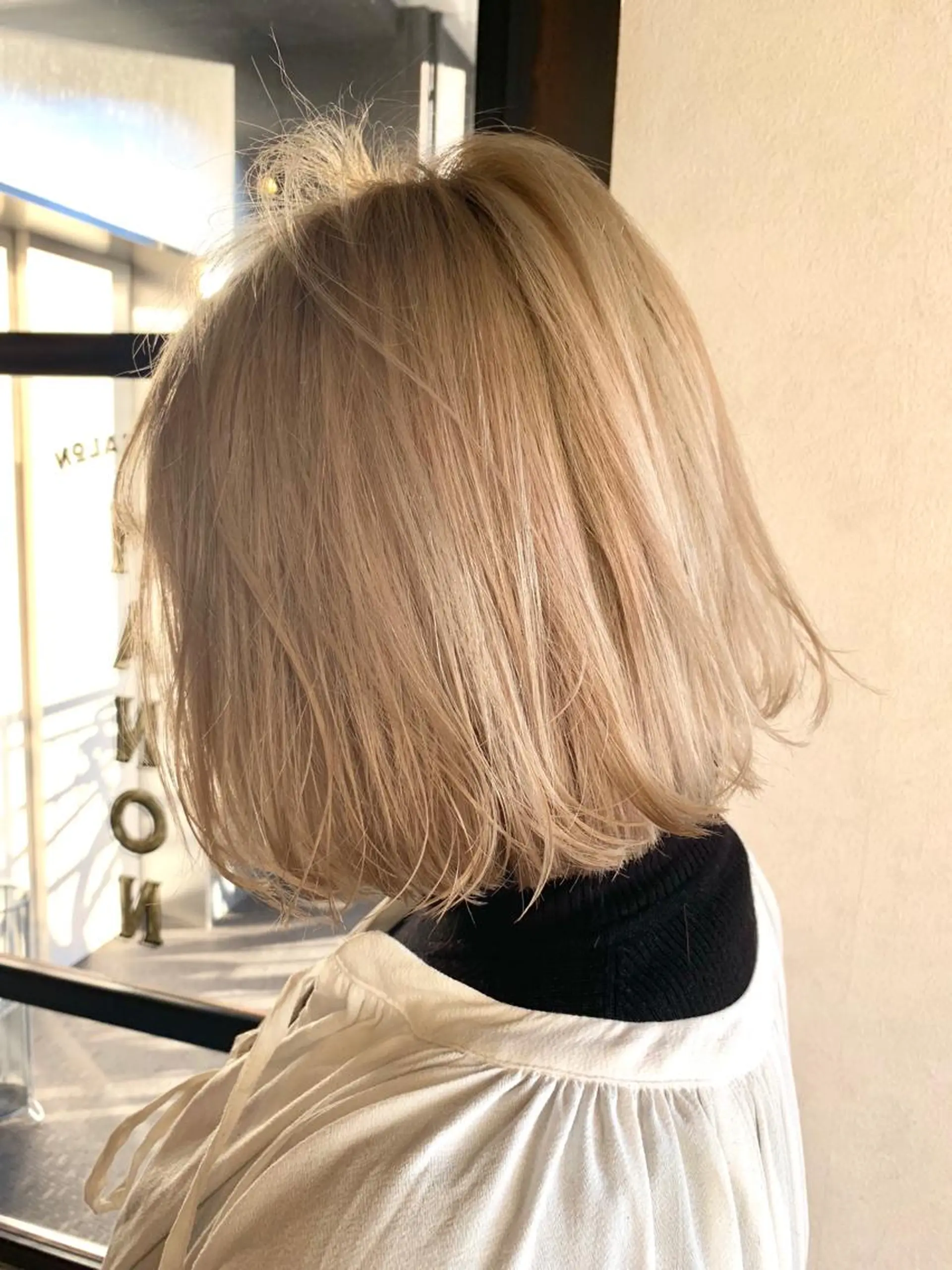 ショート カラー ワンレンボブ ボブ ヘアカラー トリートメント メンズヘア/レイヤー /ボブ山内春輝のヘアスタイル