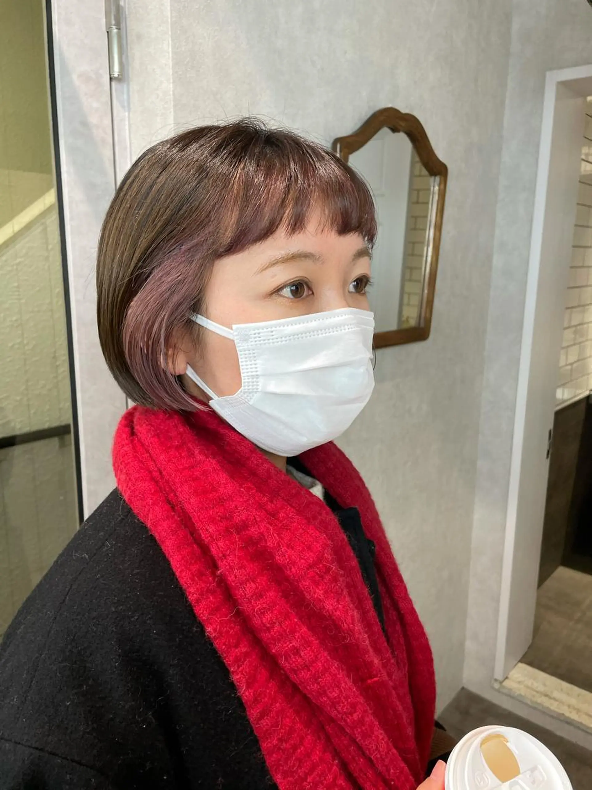 ショート カラー インナーカラー パープルカラー ヘアカラー ナチュラル透明感🌱 小山美樹子のヘアスタイル