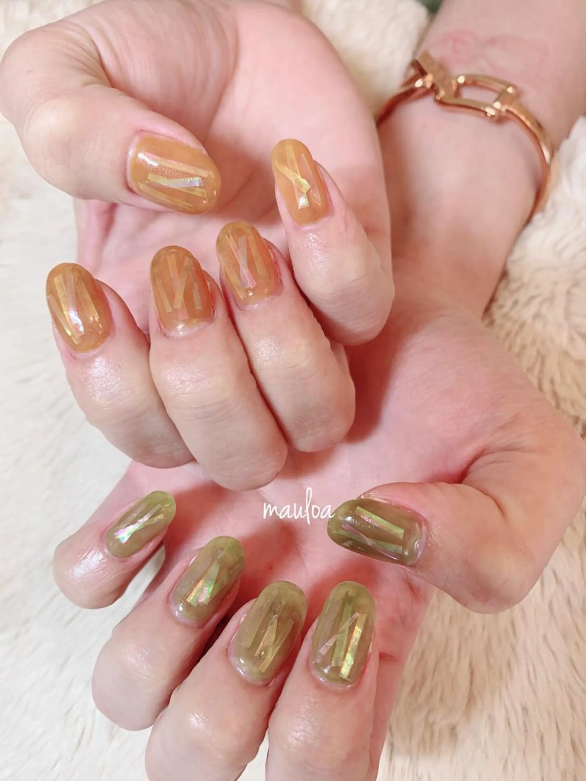 ネイル ニュアンスネイル オレンジ pipi..所属・pipi ..のネイルデザイン