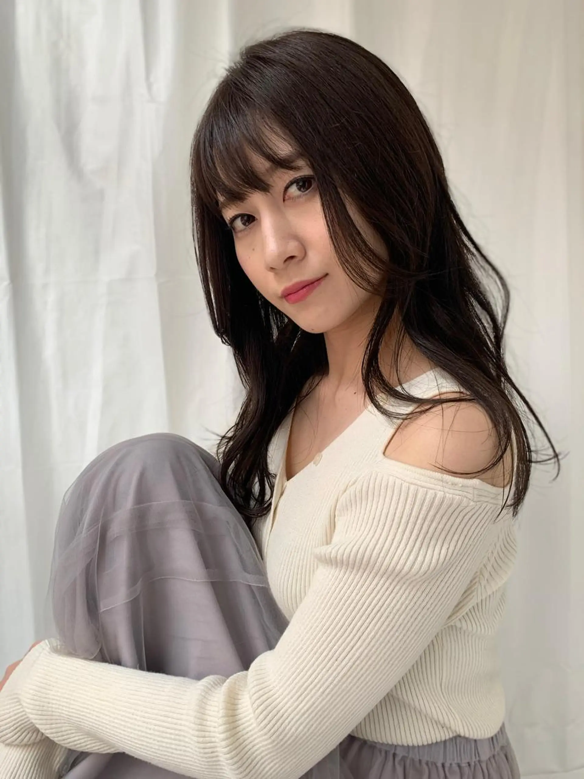 ロング カラー カット トリートメント 中村 玲のヘアスタイル