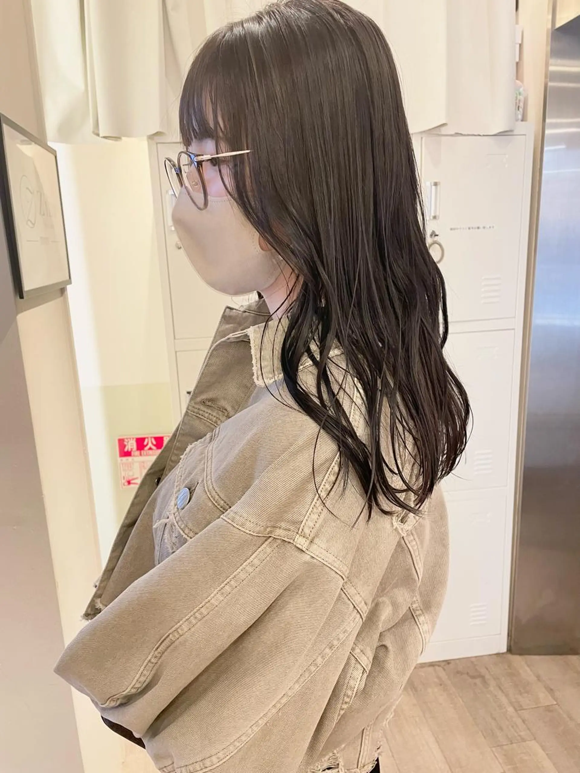 セミロング カラー ダークグレー レイヤー/ボブ/ 顔周り/yukinaのヘアスタイル