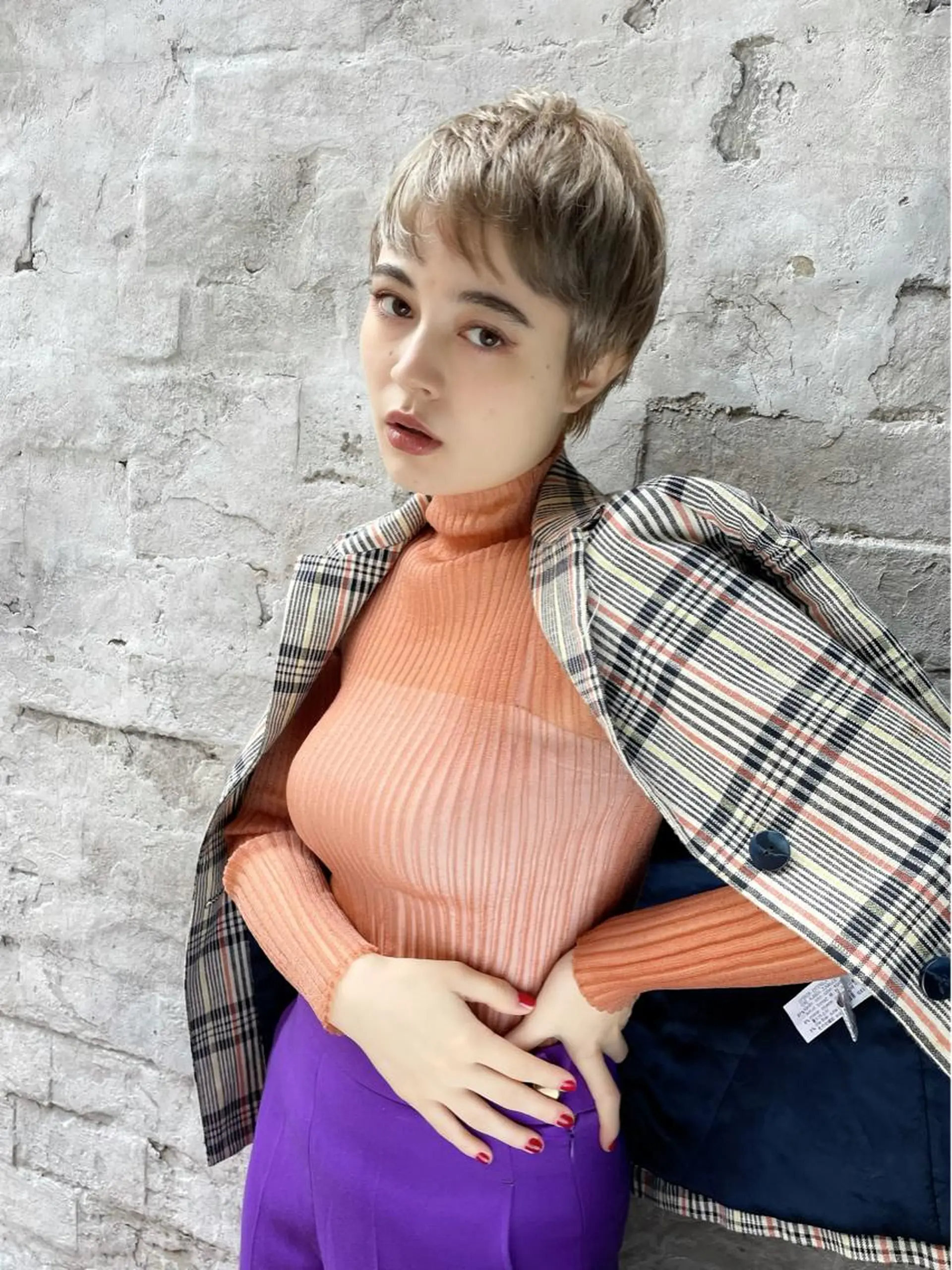 ショート カラー ブリーチ カット ヘアカラー トリートメント ショート/ボブ専門 宮脇美奈/南船場のヘアスタイル