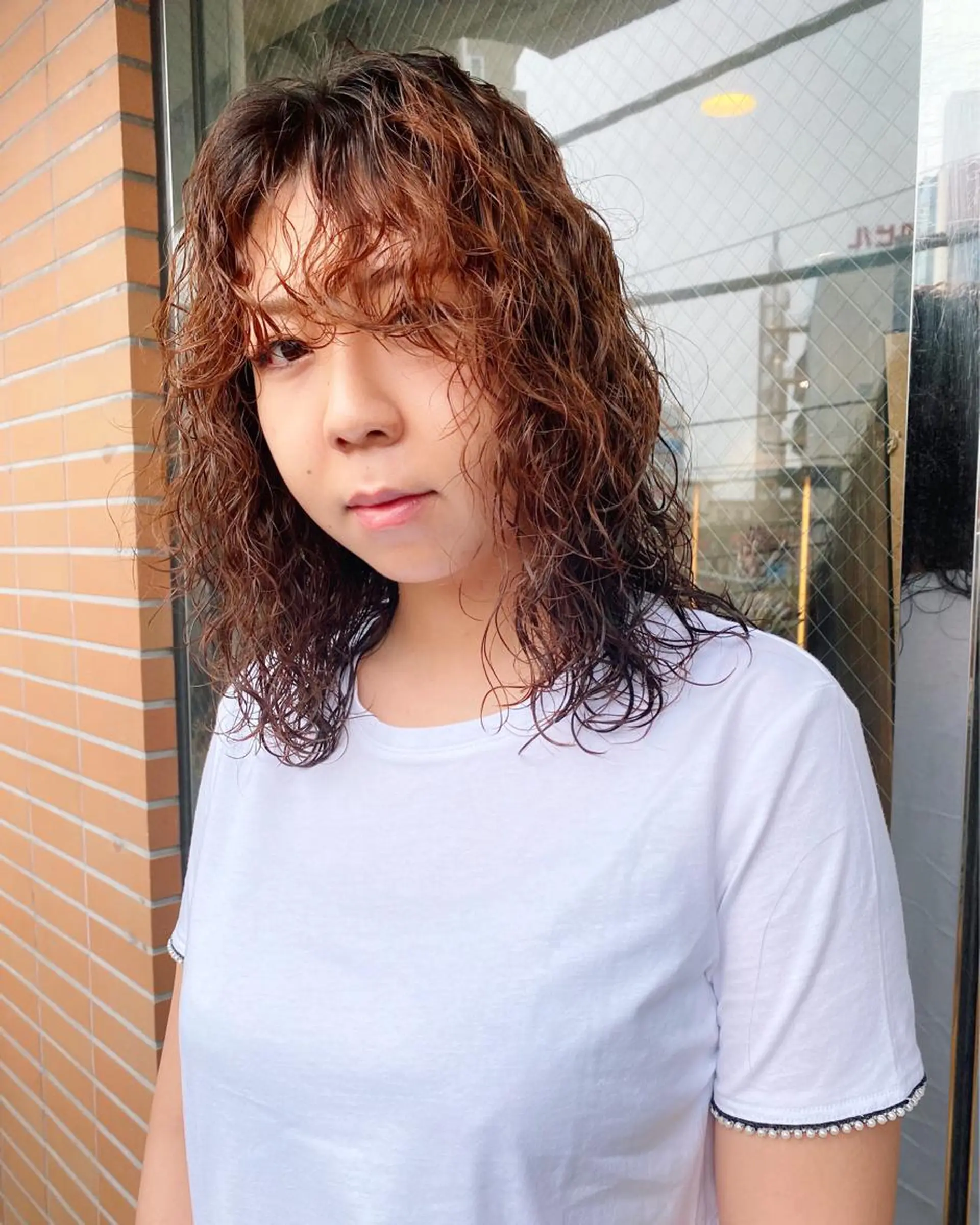 パーマ カット パーマ azu ブリーチダブルカラーのヘアスタイル