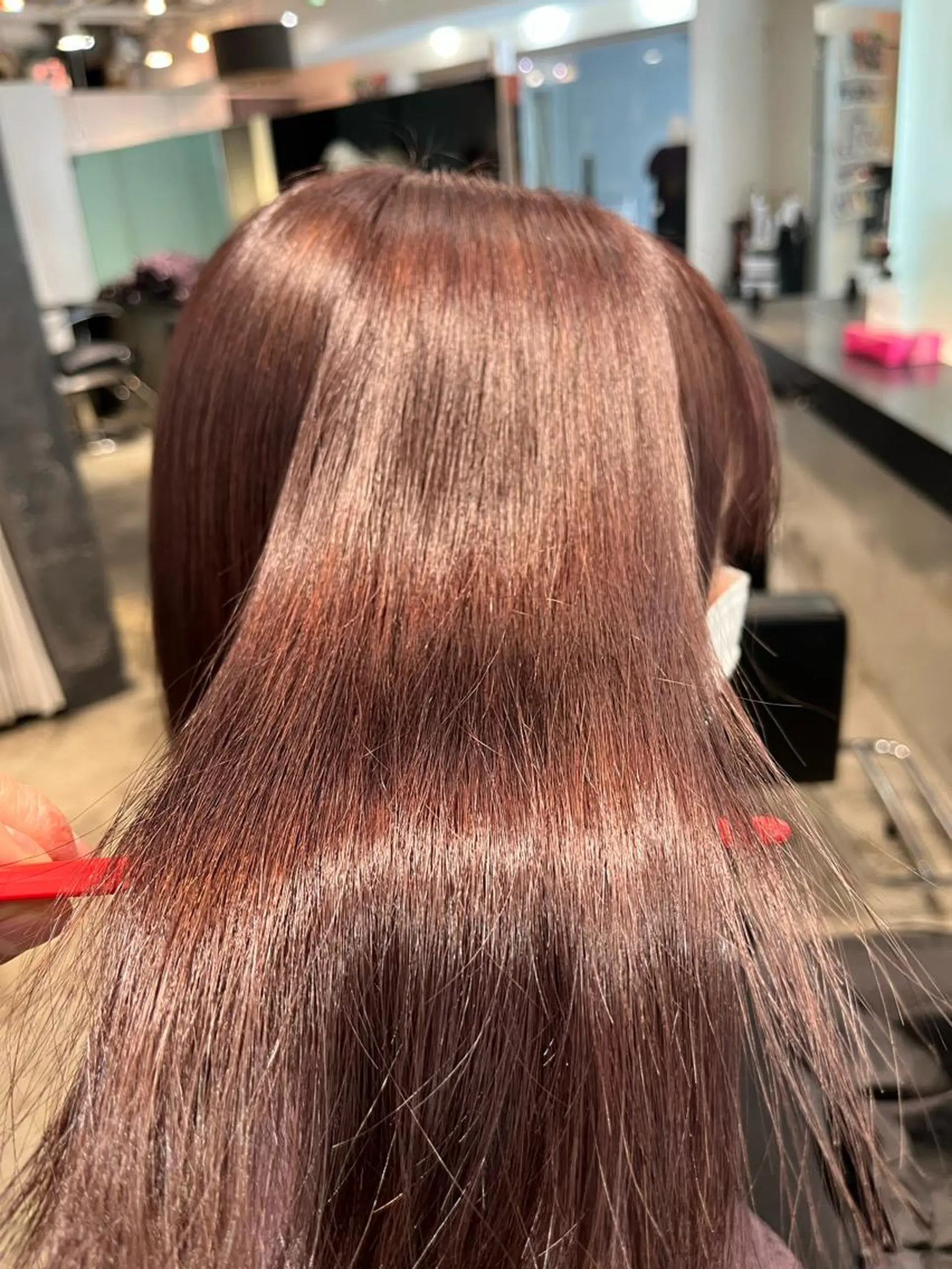 ミディアム ピンクブラウン ヘアカラー 小田切 裕輝のヘアスタイル