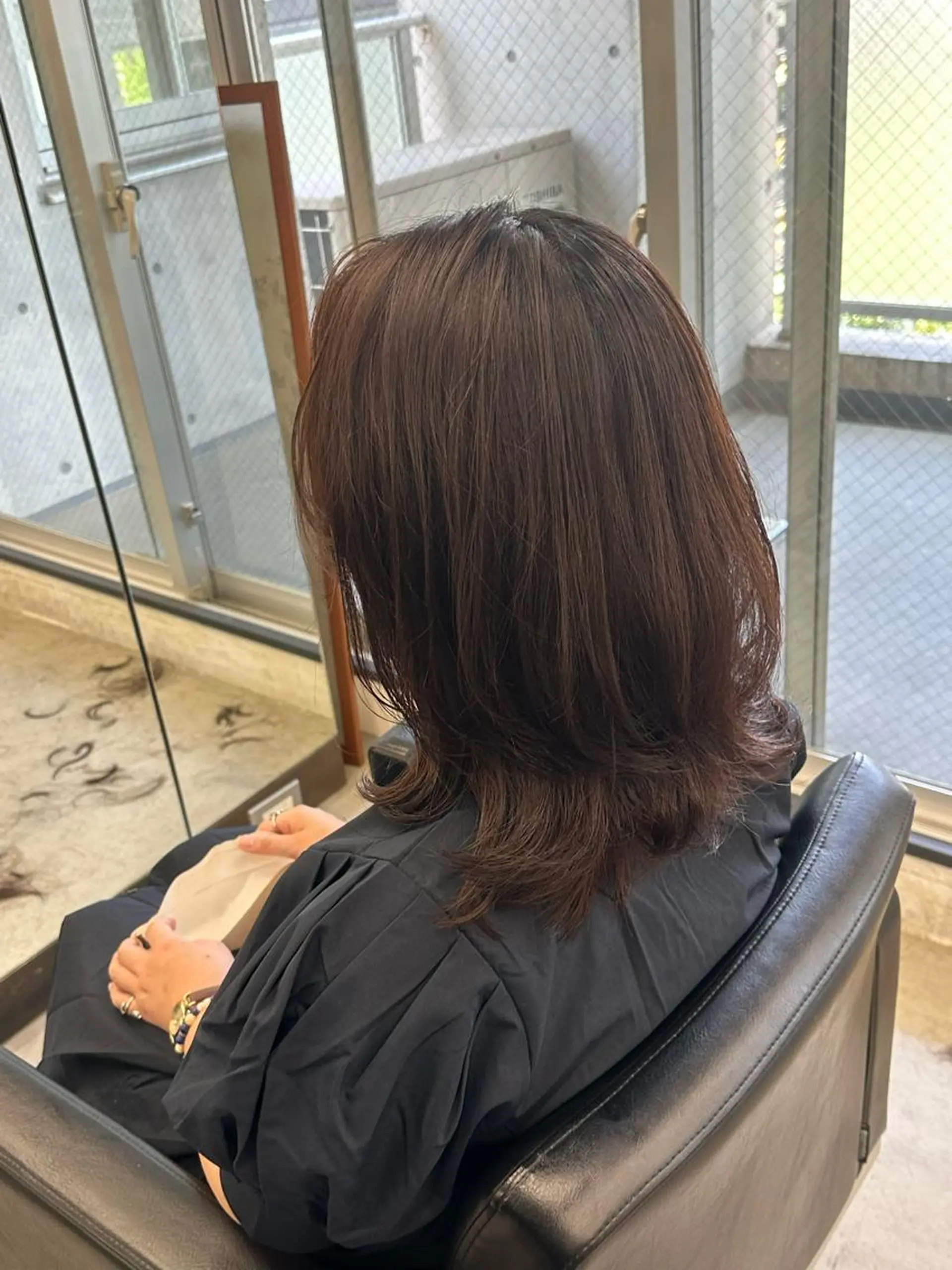 ミディアム レイヤーカット カット ヘアカラー トリートメント 🩵透明感/高発色 /難波/北原佑記🌸のヘアスタイル