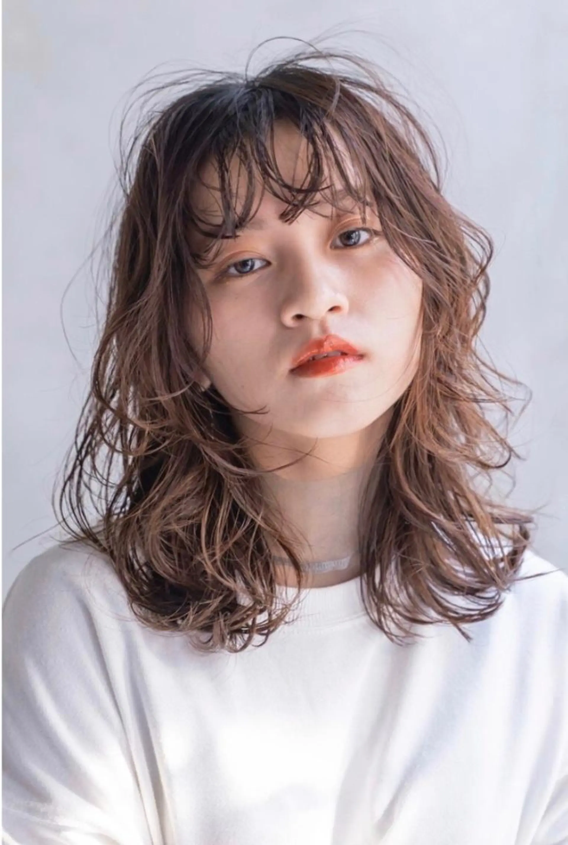 ミディアム カラー レイヤーカット Ameri/髪質改善 /韓国ヘア🇰🇷のヘアスタイル