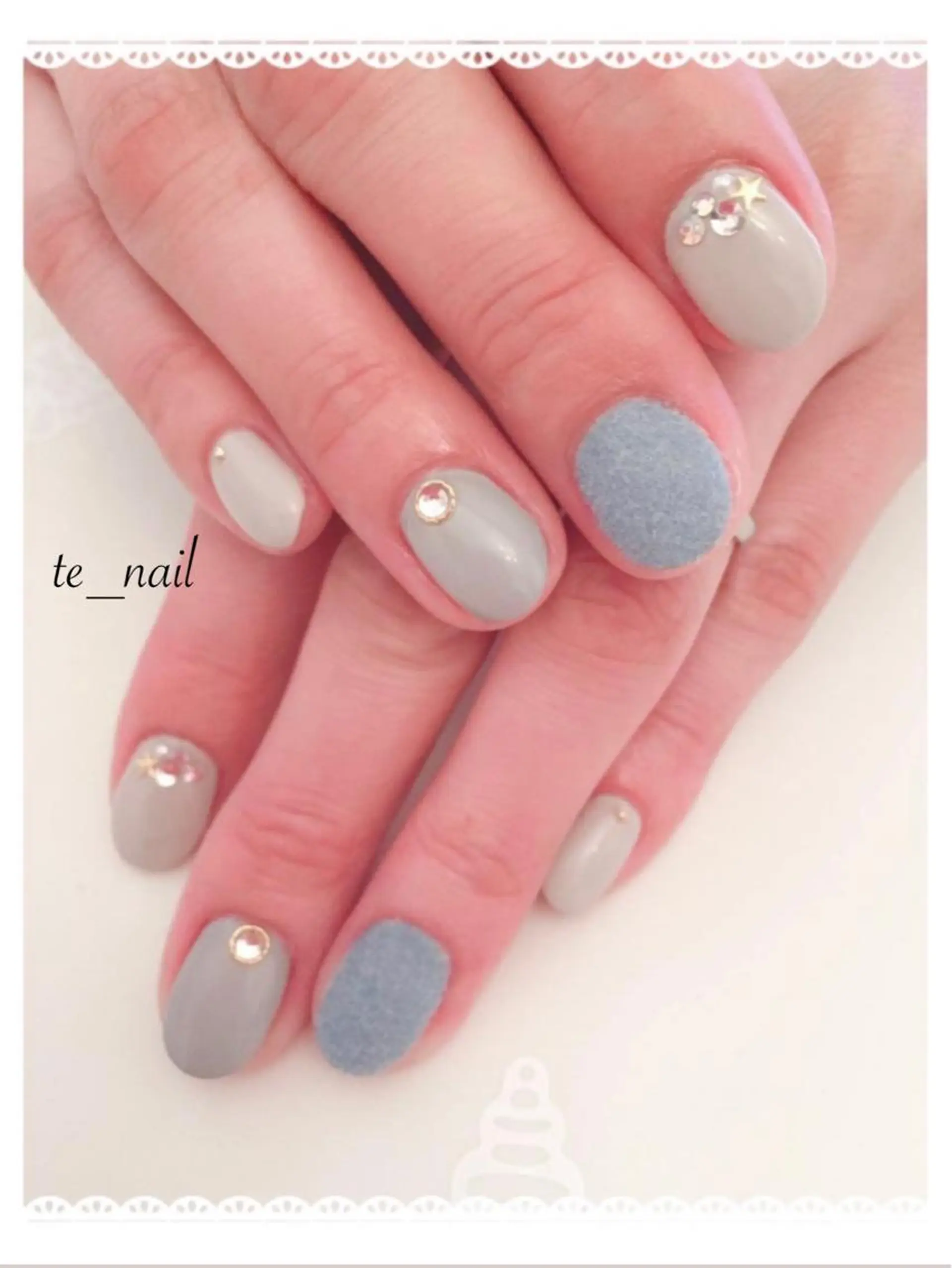 ネイル ストーンネイル ｔe_ nailのネイルデザイン