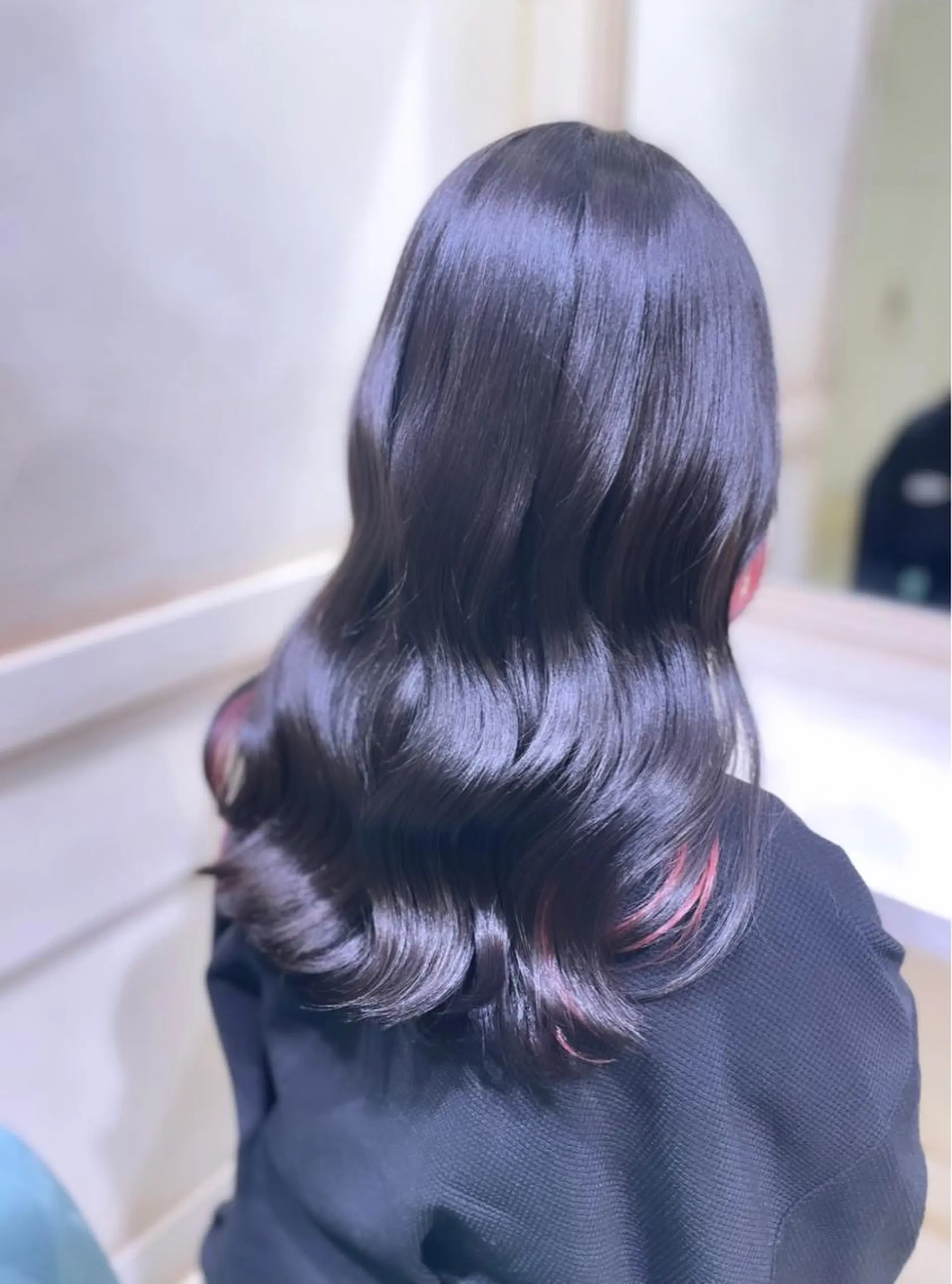 ロング カラー 🌷ピンク/韓国風 暖色カラー ゆい🌷のヘアスタイル